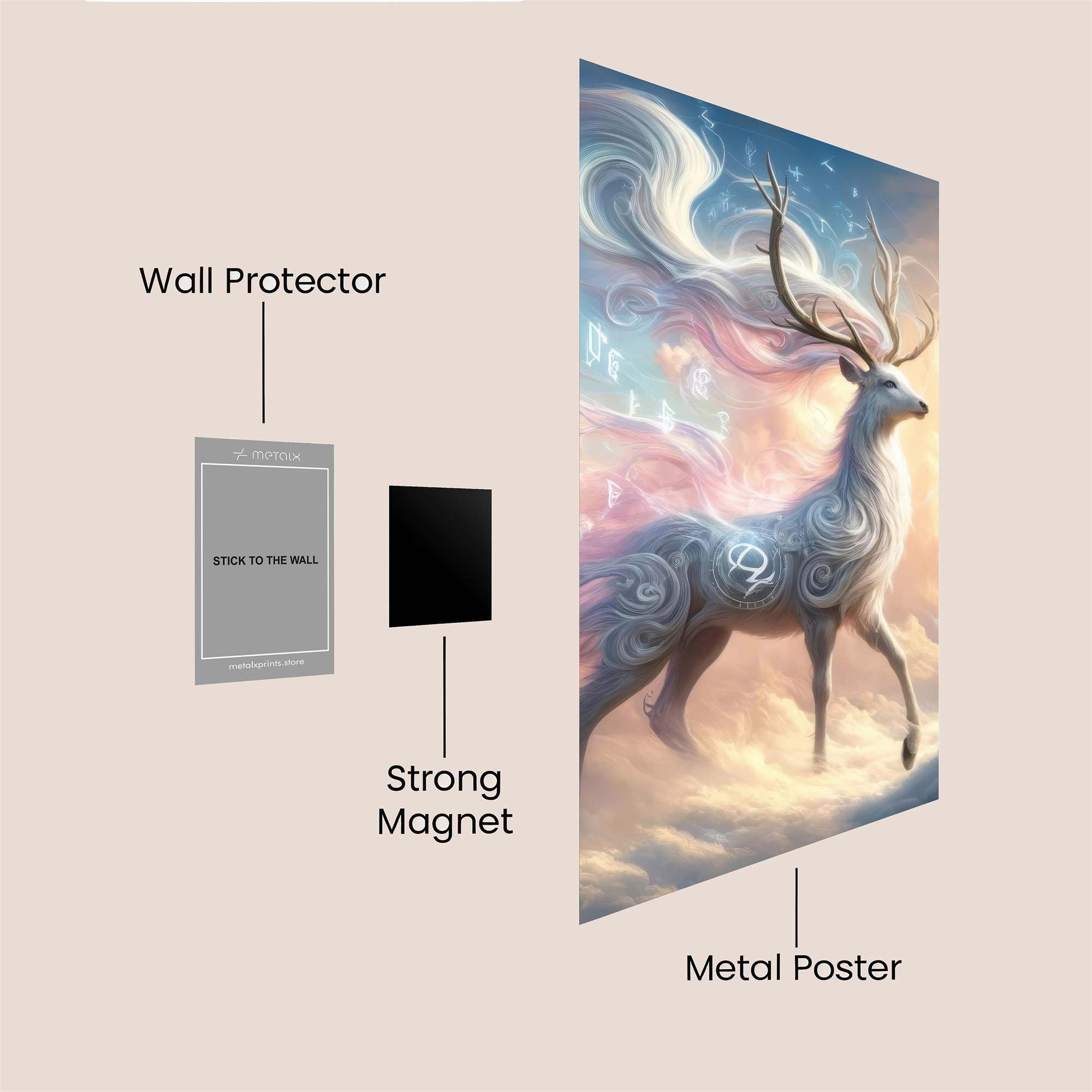 Celestial Stag Safe Wall Magnetic / M