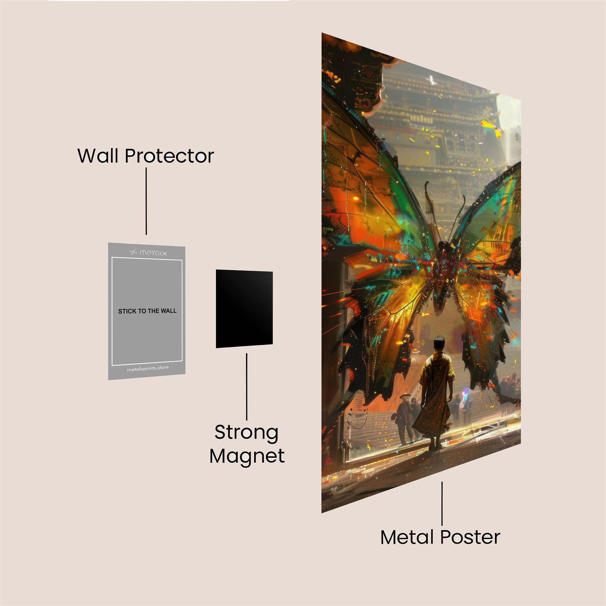 Butterfly Enchantment Safe Wall Magnetic / M
