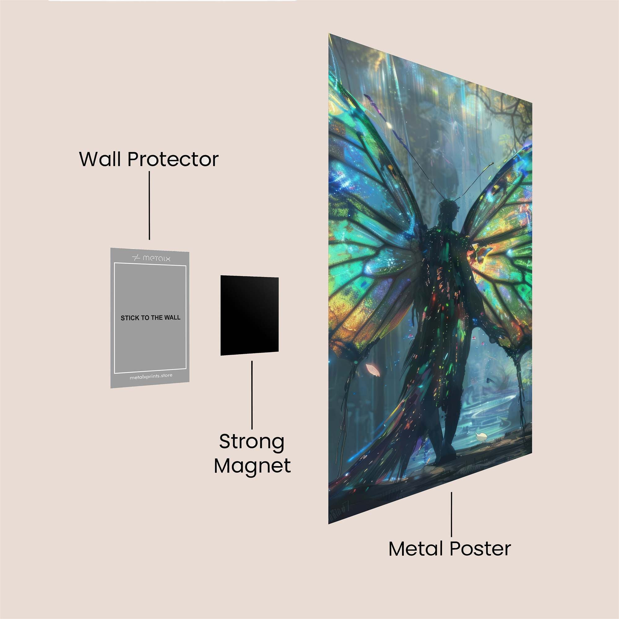 Butterfly Enchantment Safe Wall Magnetic / M