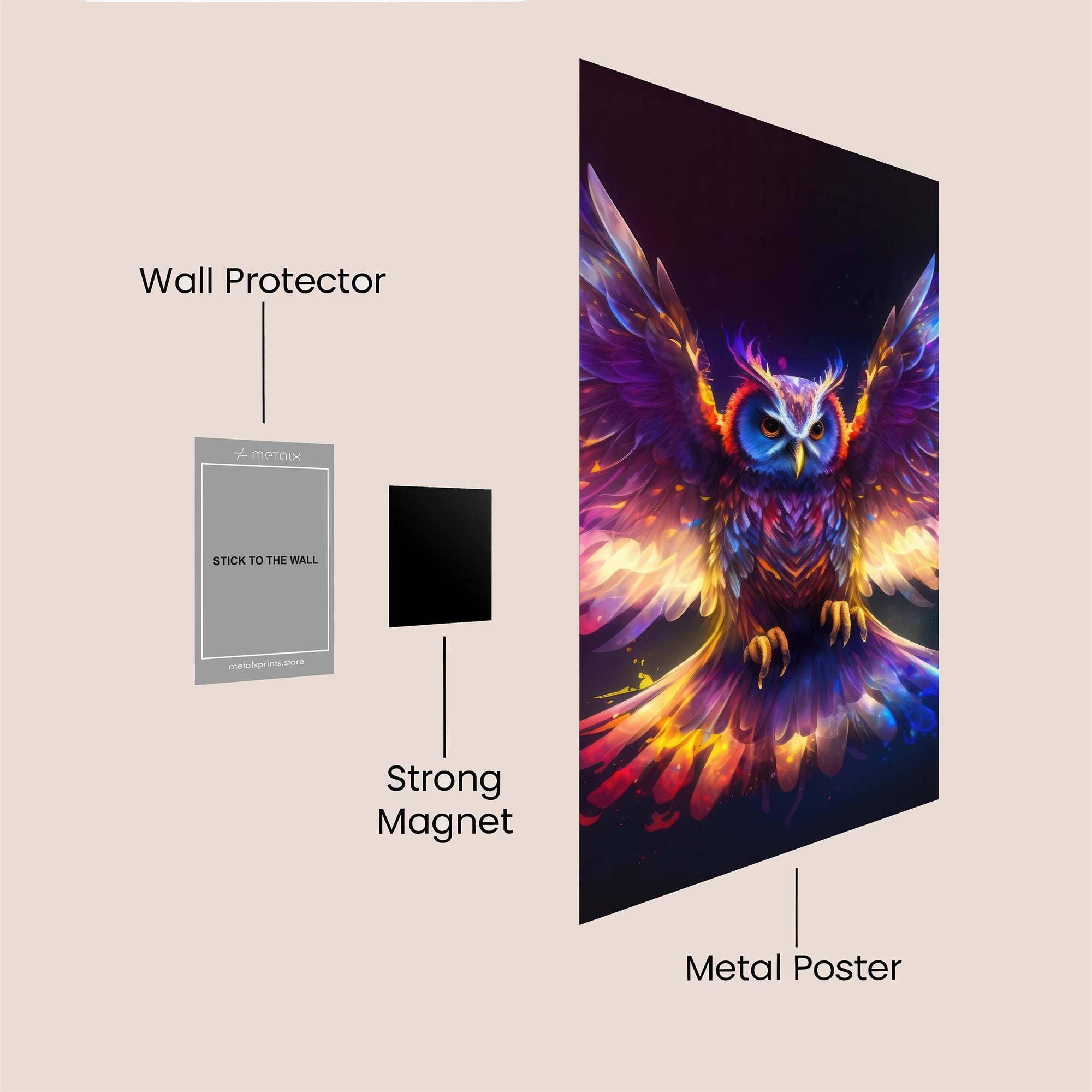 Owl Radiant Safe Wall Magnetic / M