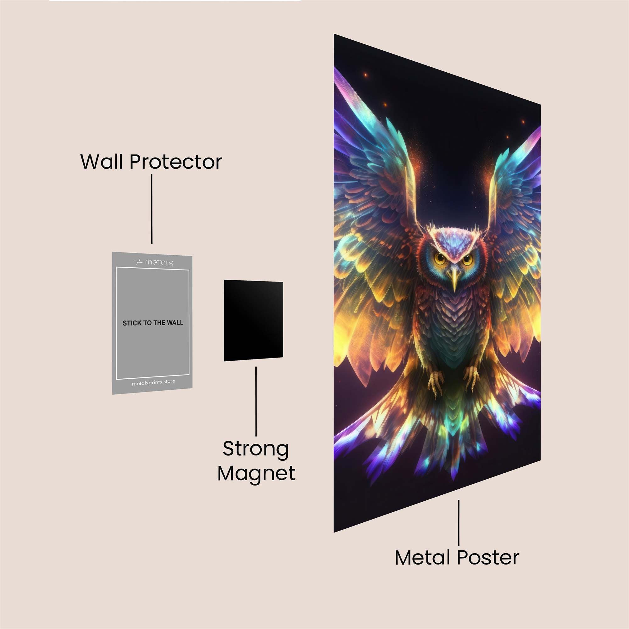 Owl Radiance Safe Wall Magnetic / M