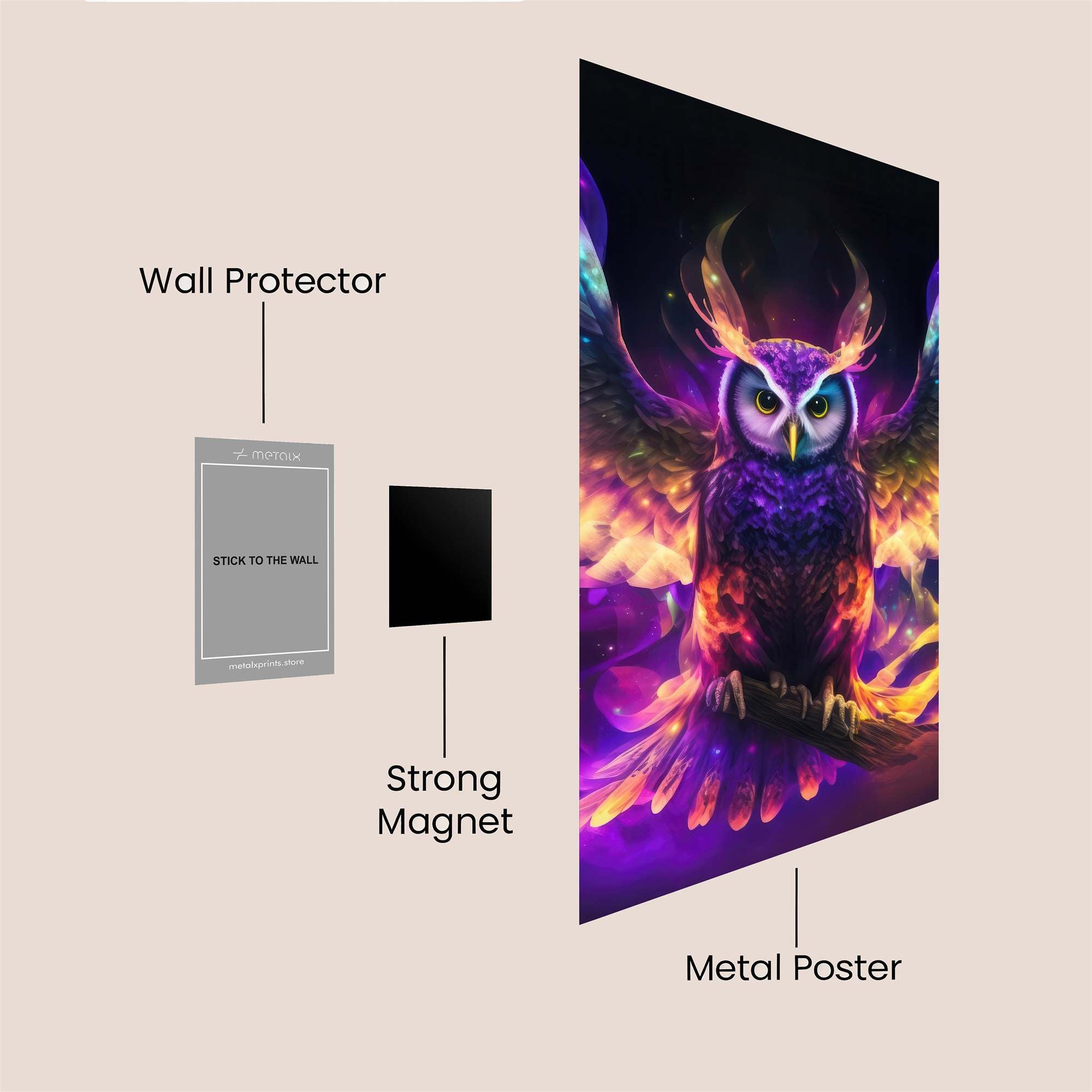 Owl Radiant Safe Wall Magnetic / M