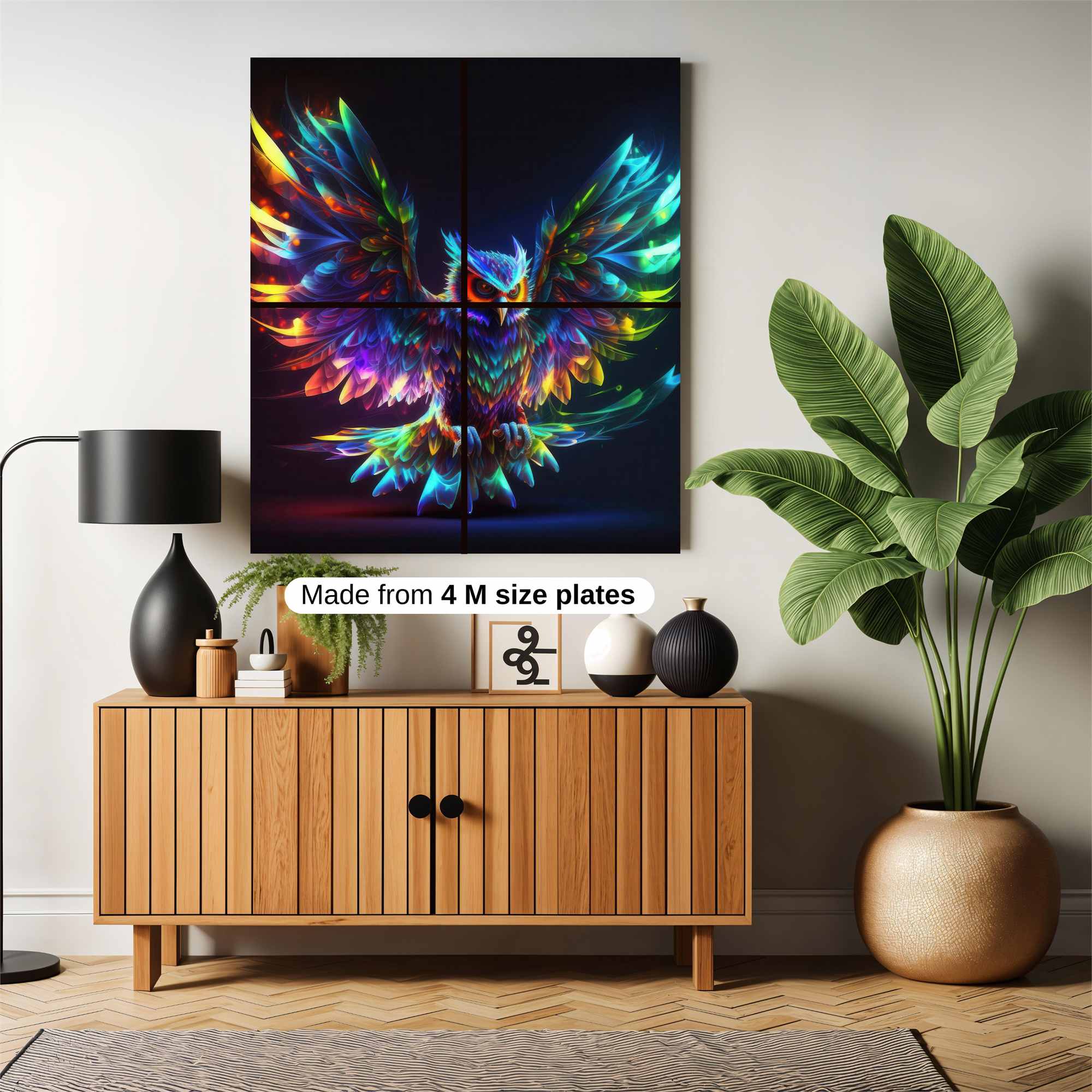 Neon Owl Safe Wall Magnetic / M