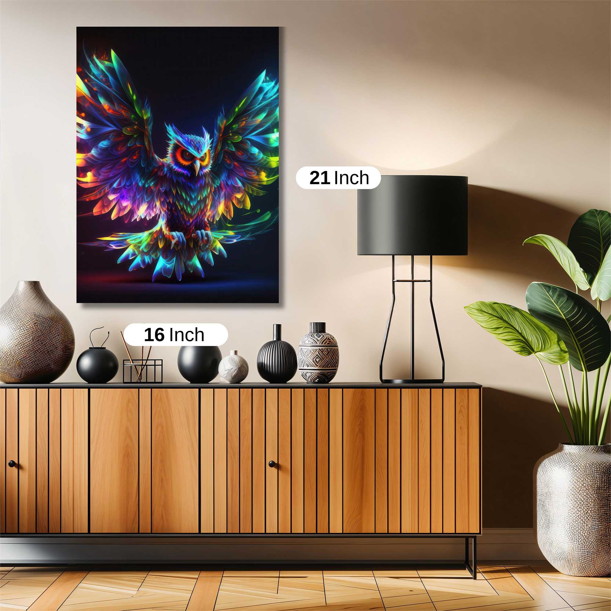 Neon Owl Safe Wall Magnetic / M