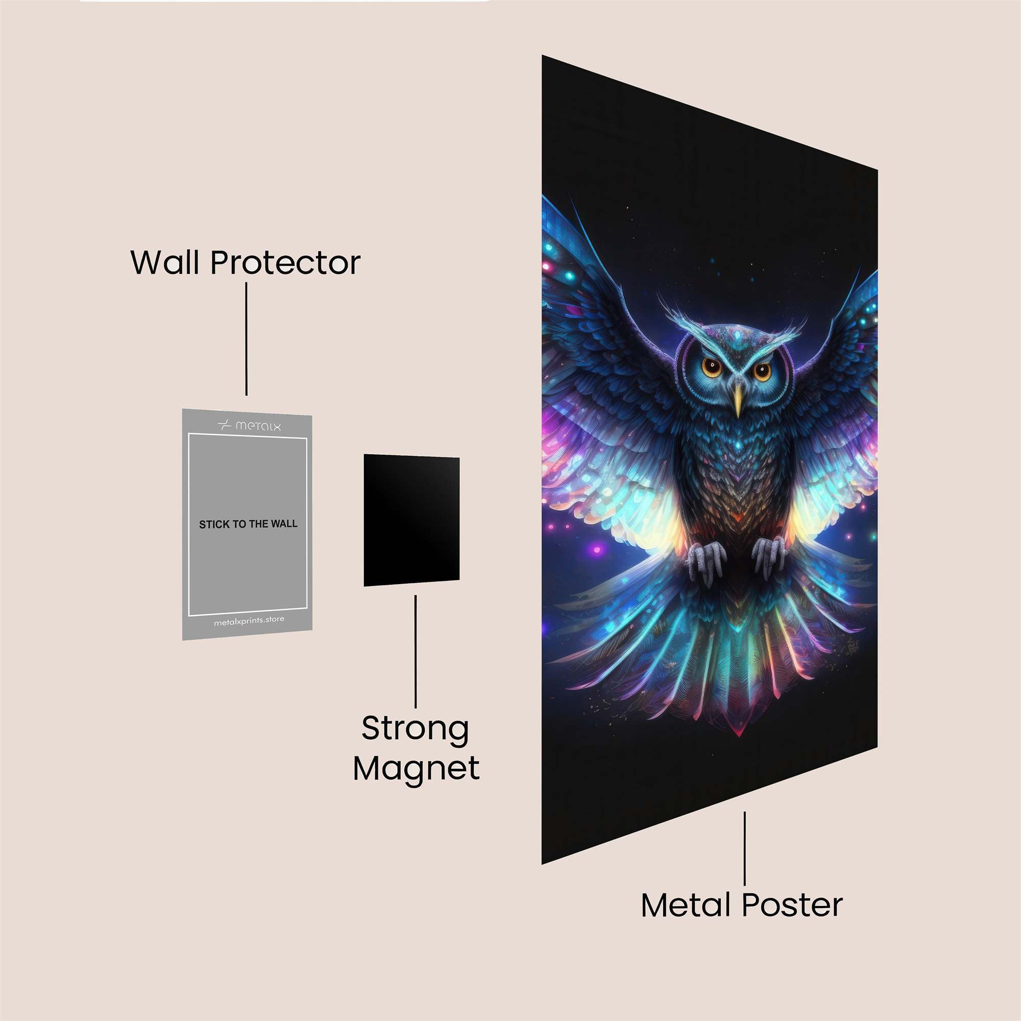 Owl Radiance Safe Wall Magnetic / M
