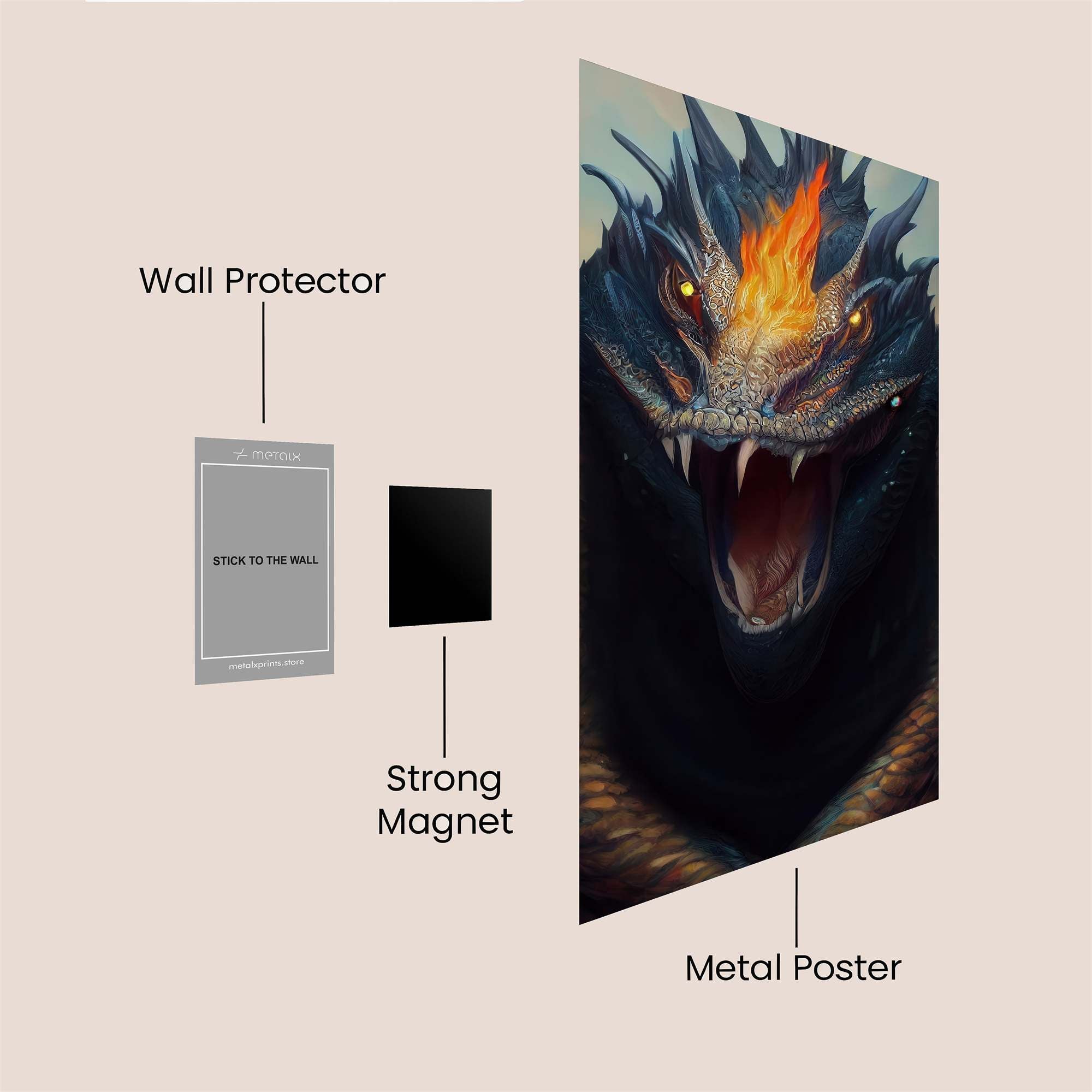 Dragon Inferno Safe Wall Magnetic / M