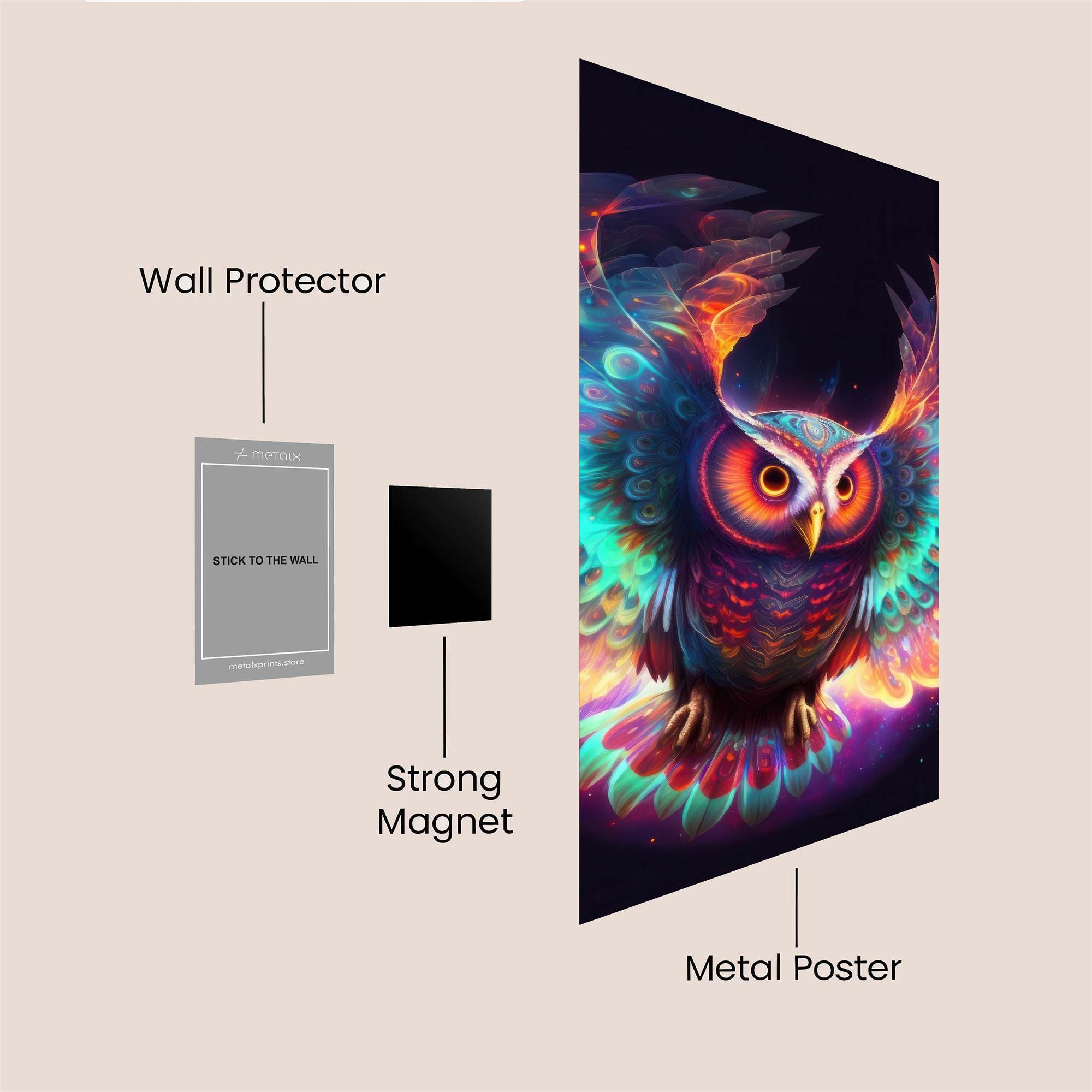 Owl Radiance Safe Wall Magnetic / M