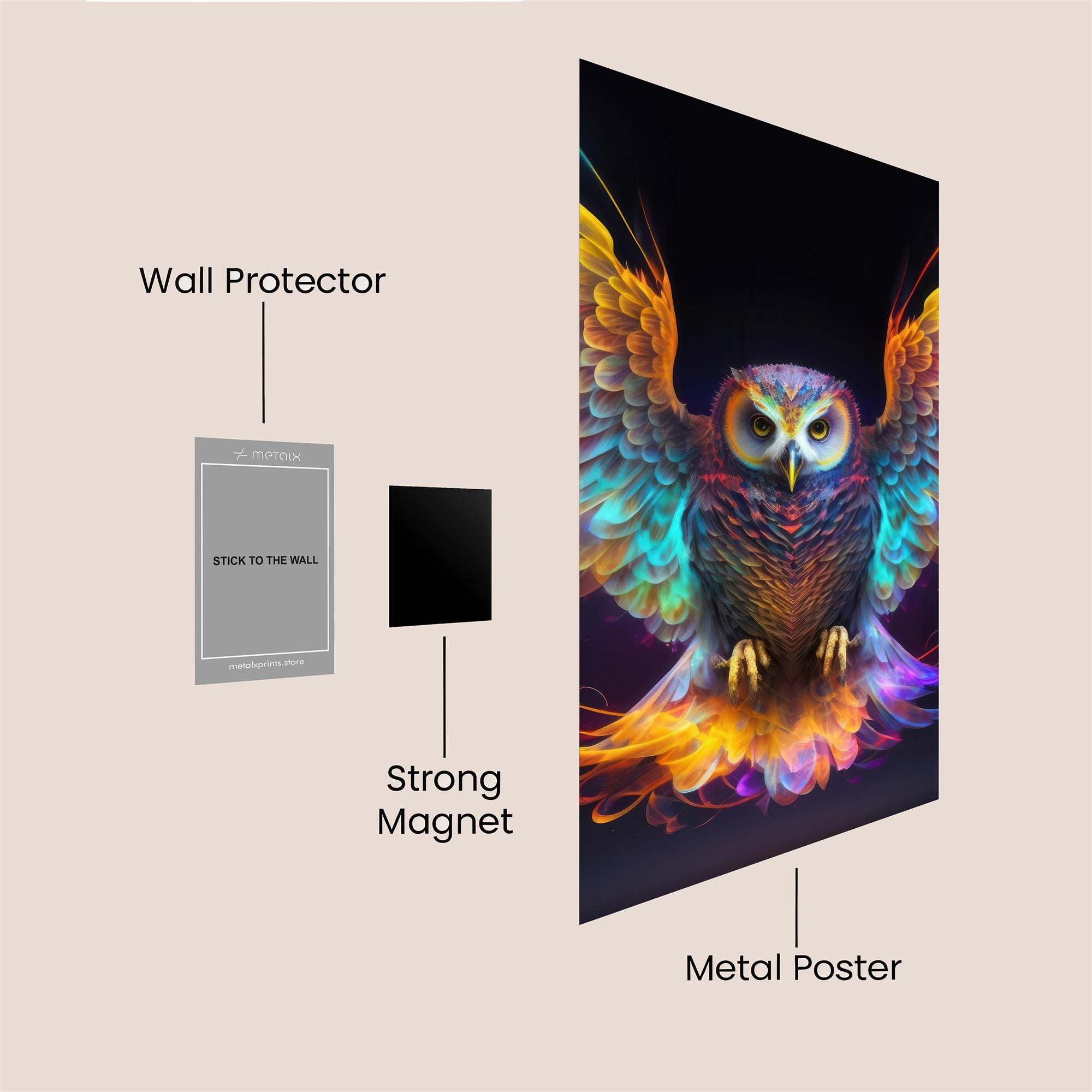 Owl Radiance Safe Wall Magnetic / M
