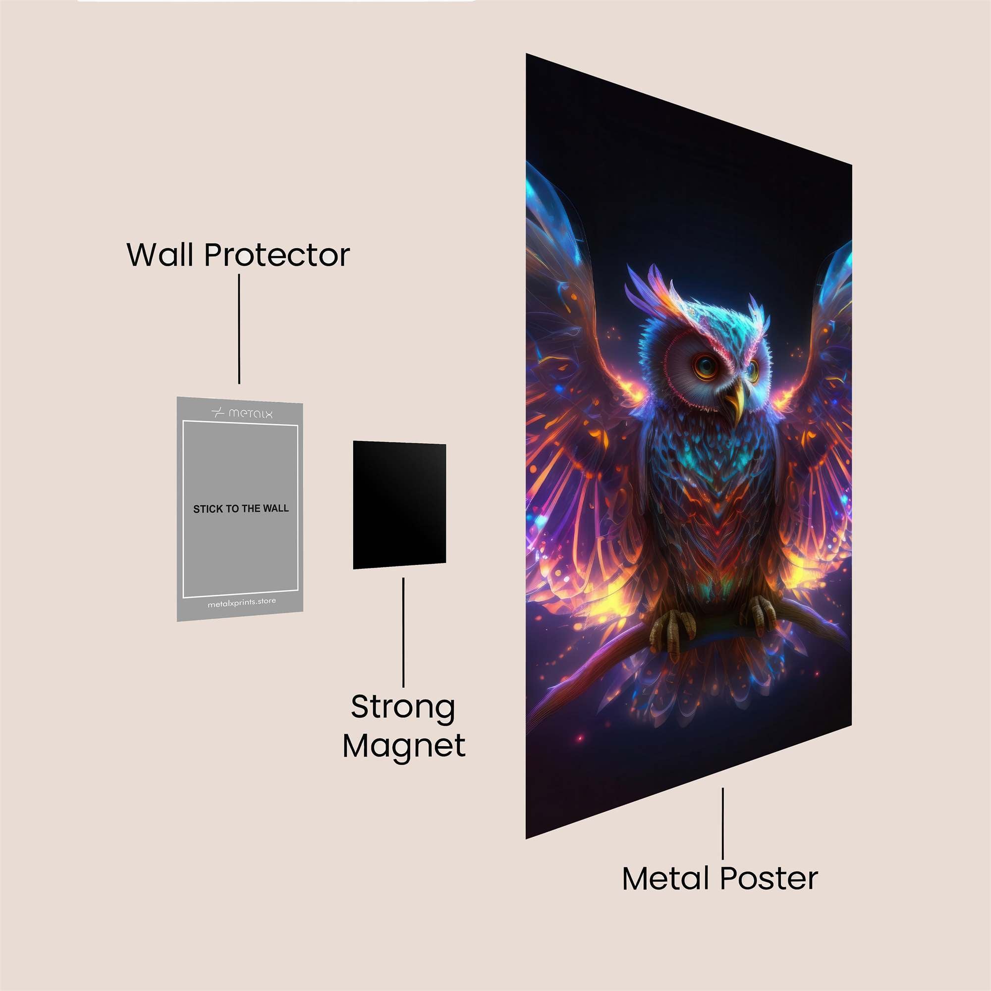 Owl Radiance Safe Wall Magnetic / M