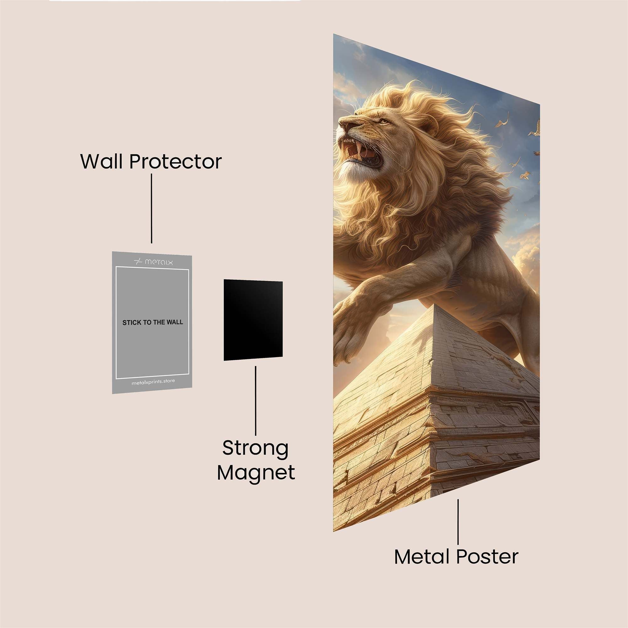 Lion Triumphant Safe Wall Magnetic / M