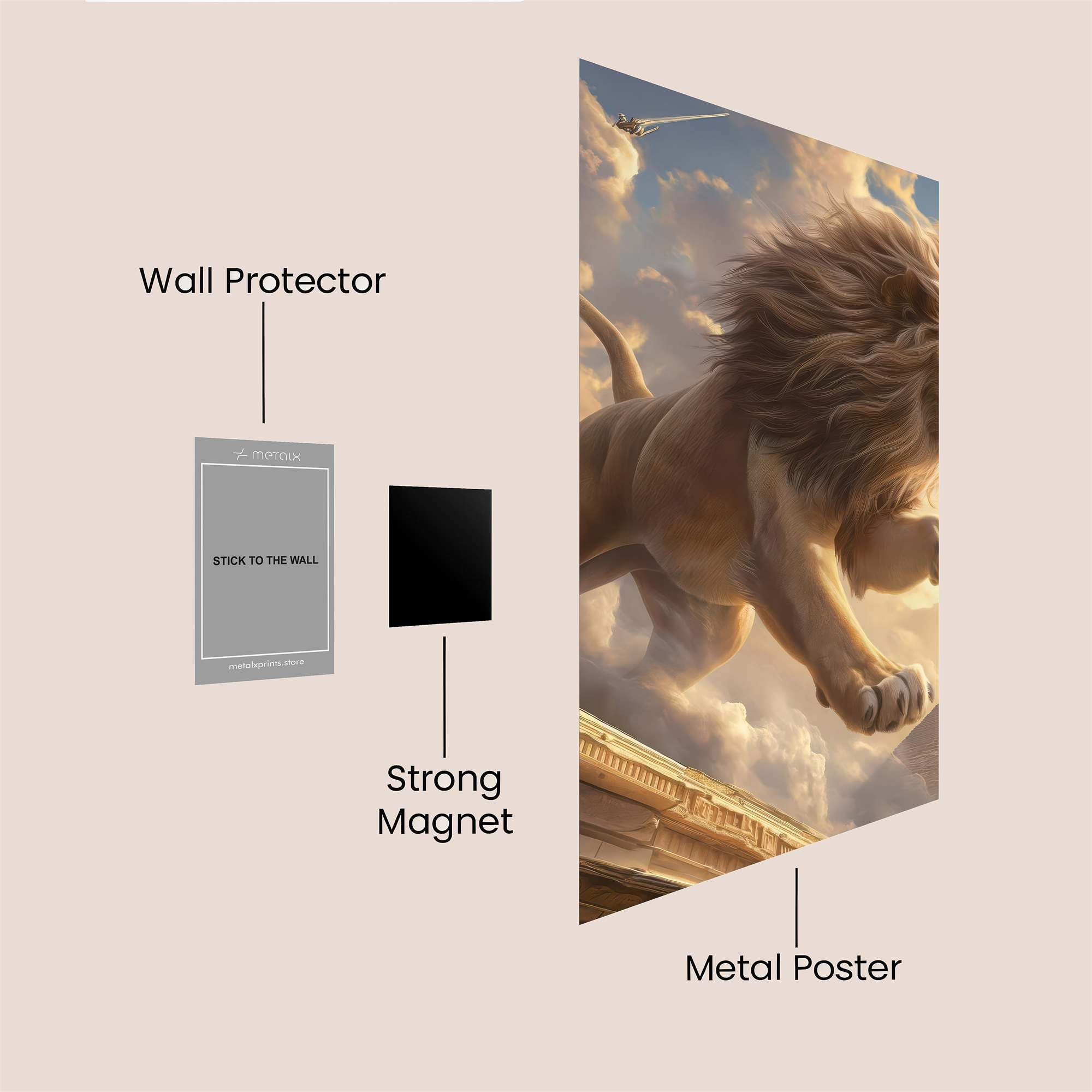 Lion Ascendant Safe Wall Magnetic / M