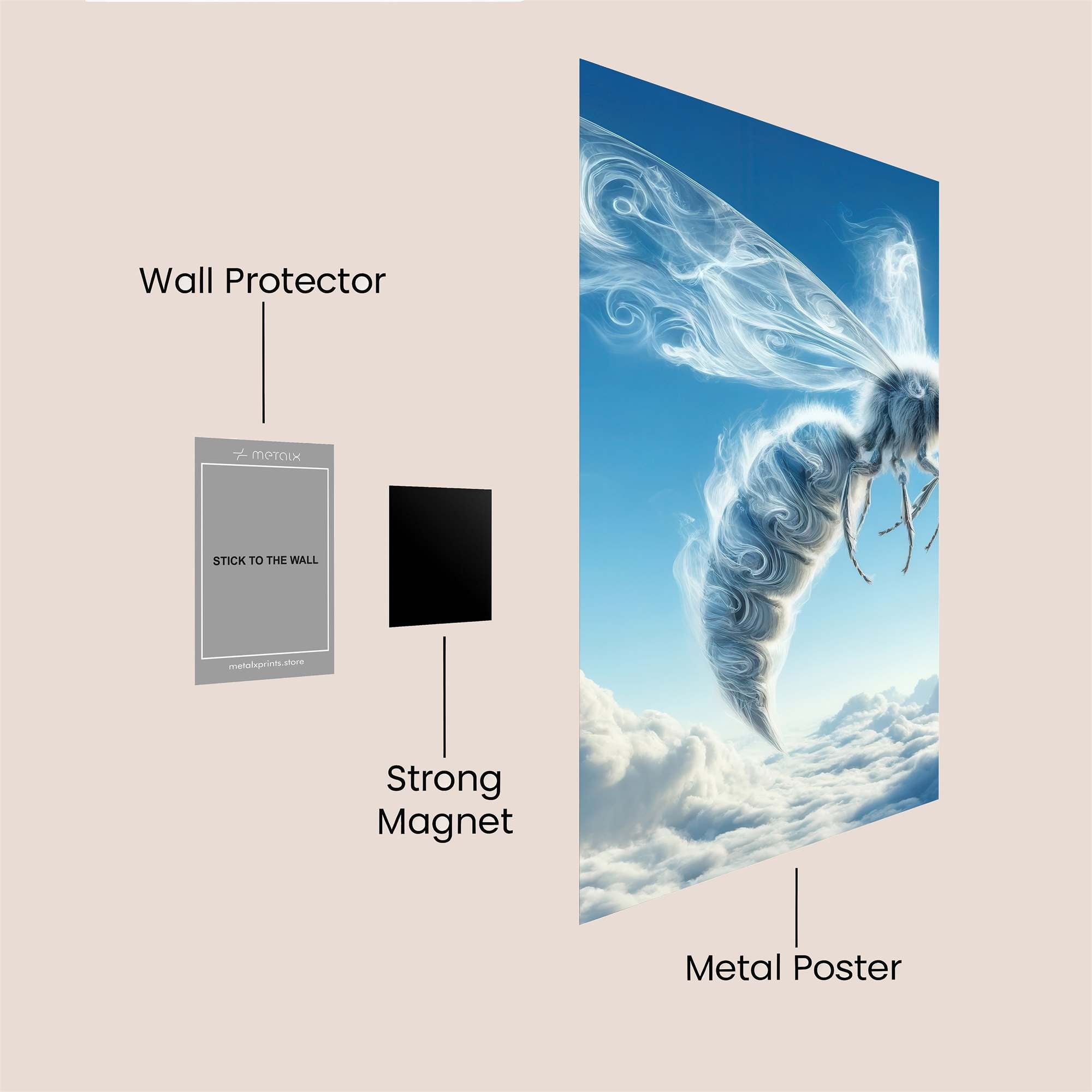Cloud Wisp Safe Wall Magnetic / M