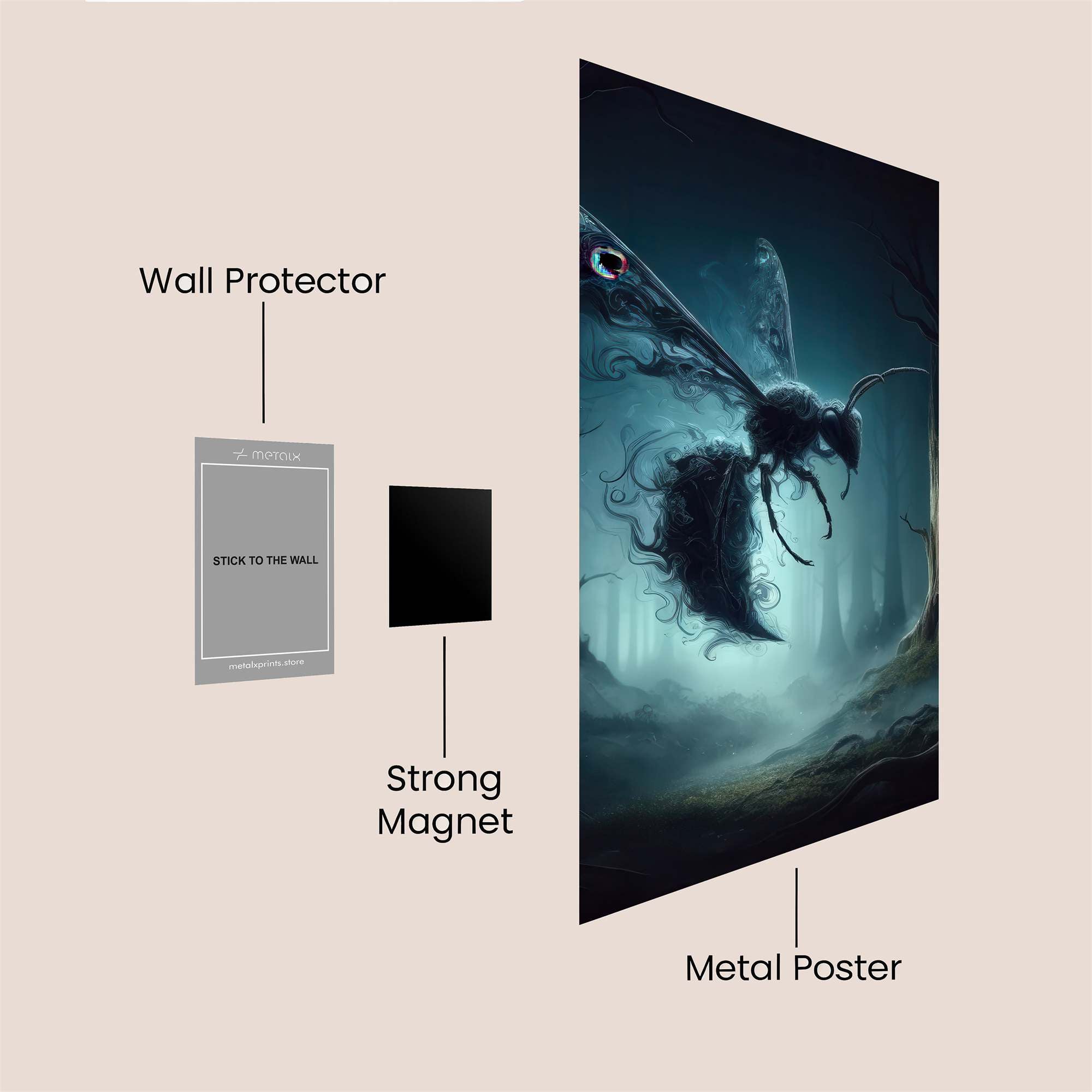 Mystic Wasp Safe Wall Magnetic / M
