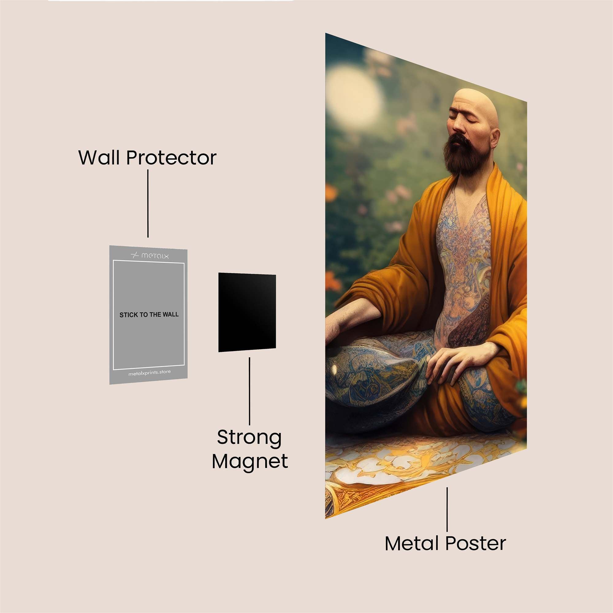 Monk Serenity Safe Wall Magnetic / M