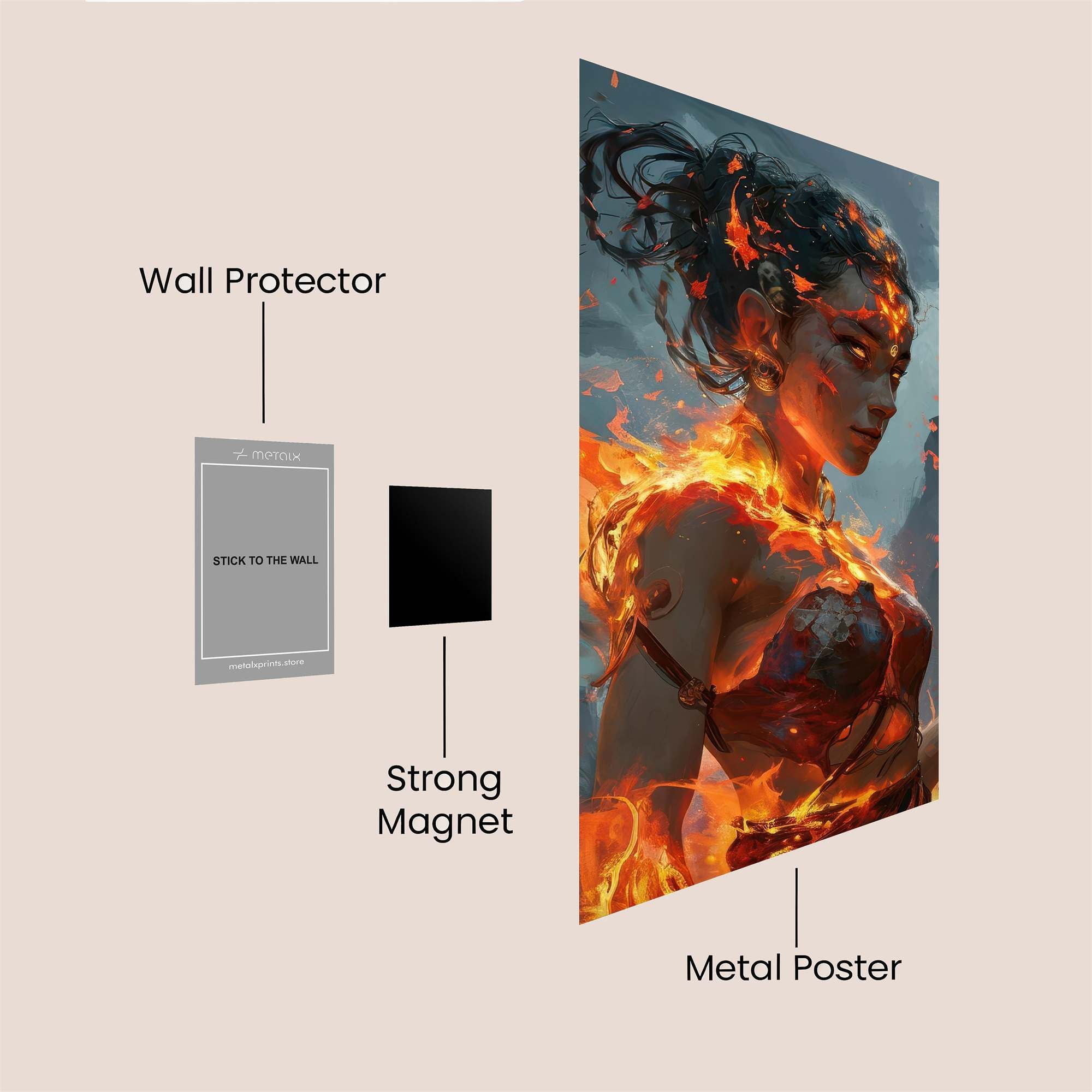 Flame Enchantress Safe Wall Magnetic / M