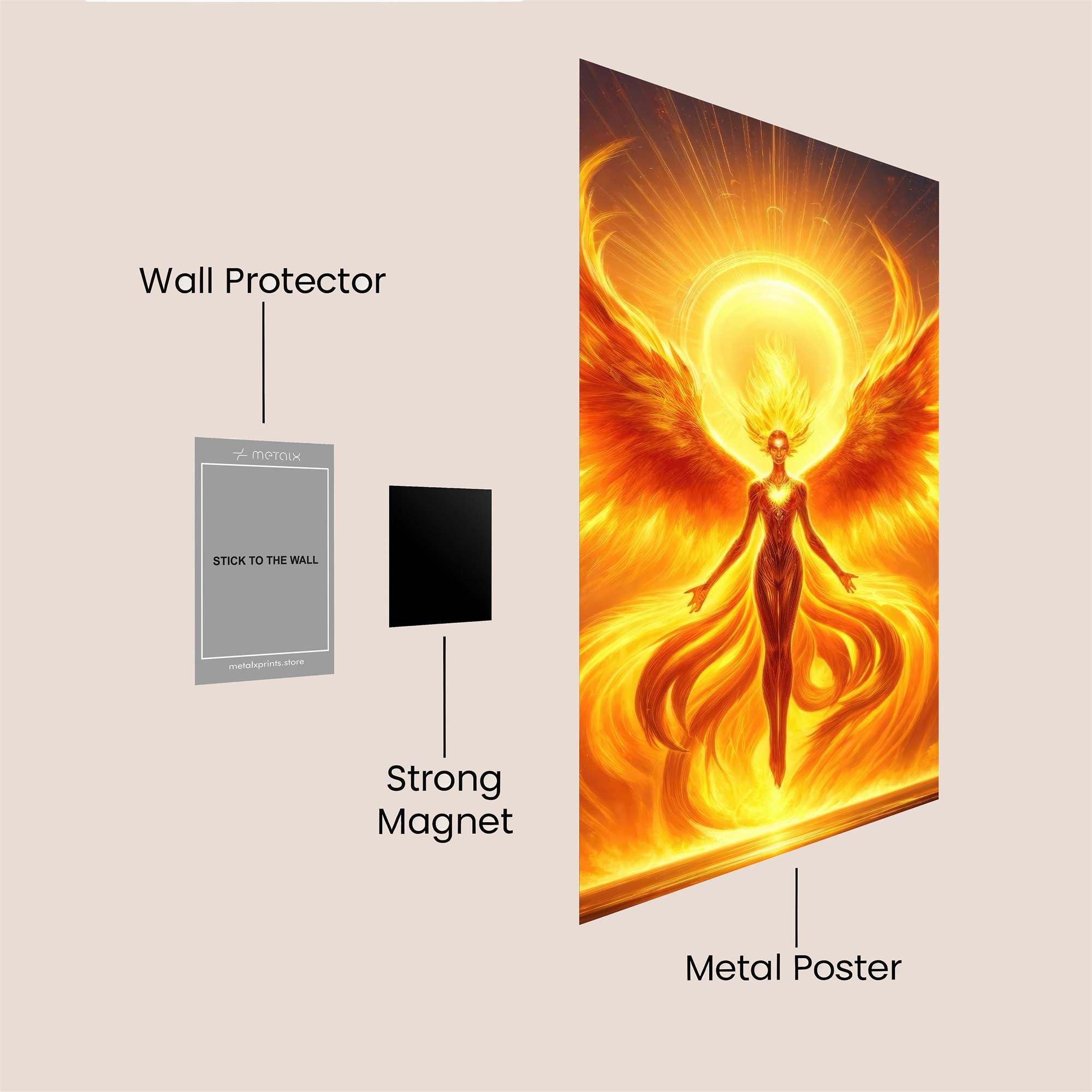 Phoenix Rebirth Safe Wall Magnetic / M