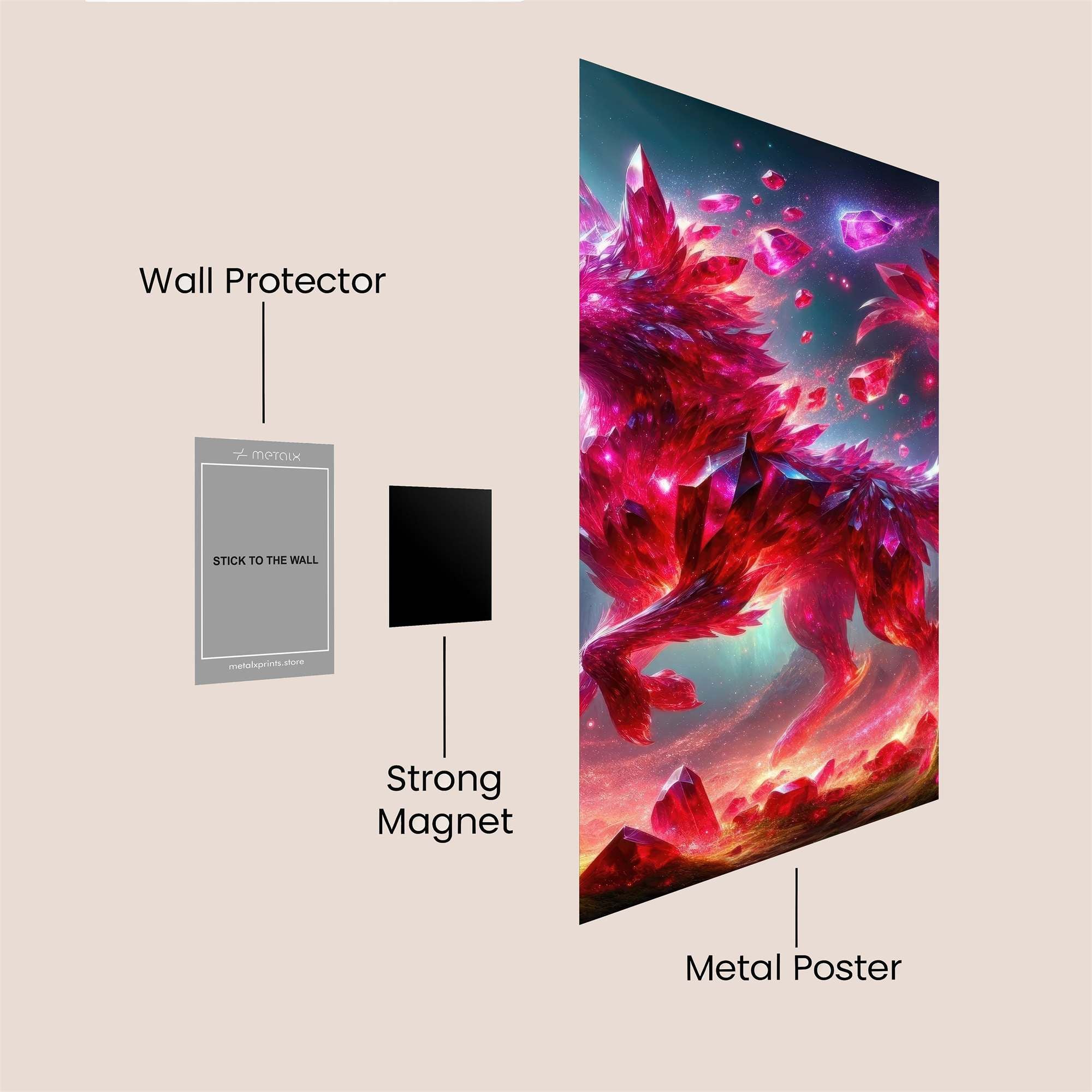 Crystal Serenity Safe Wall Magnetic / M