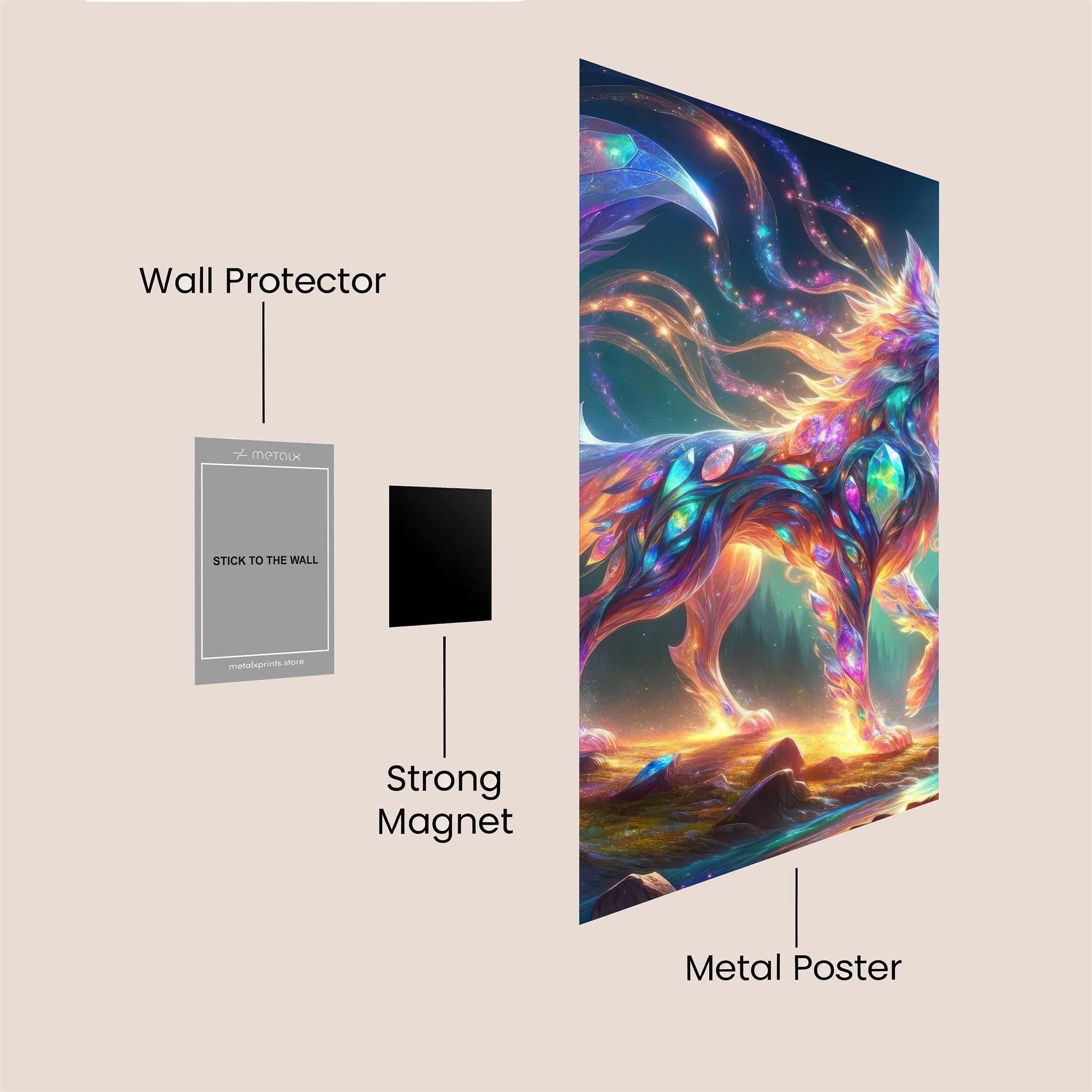 Crystal Serenity Safe Wall Magnetic / M