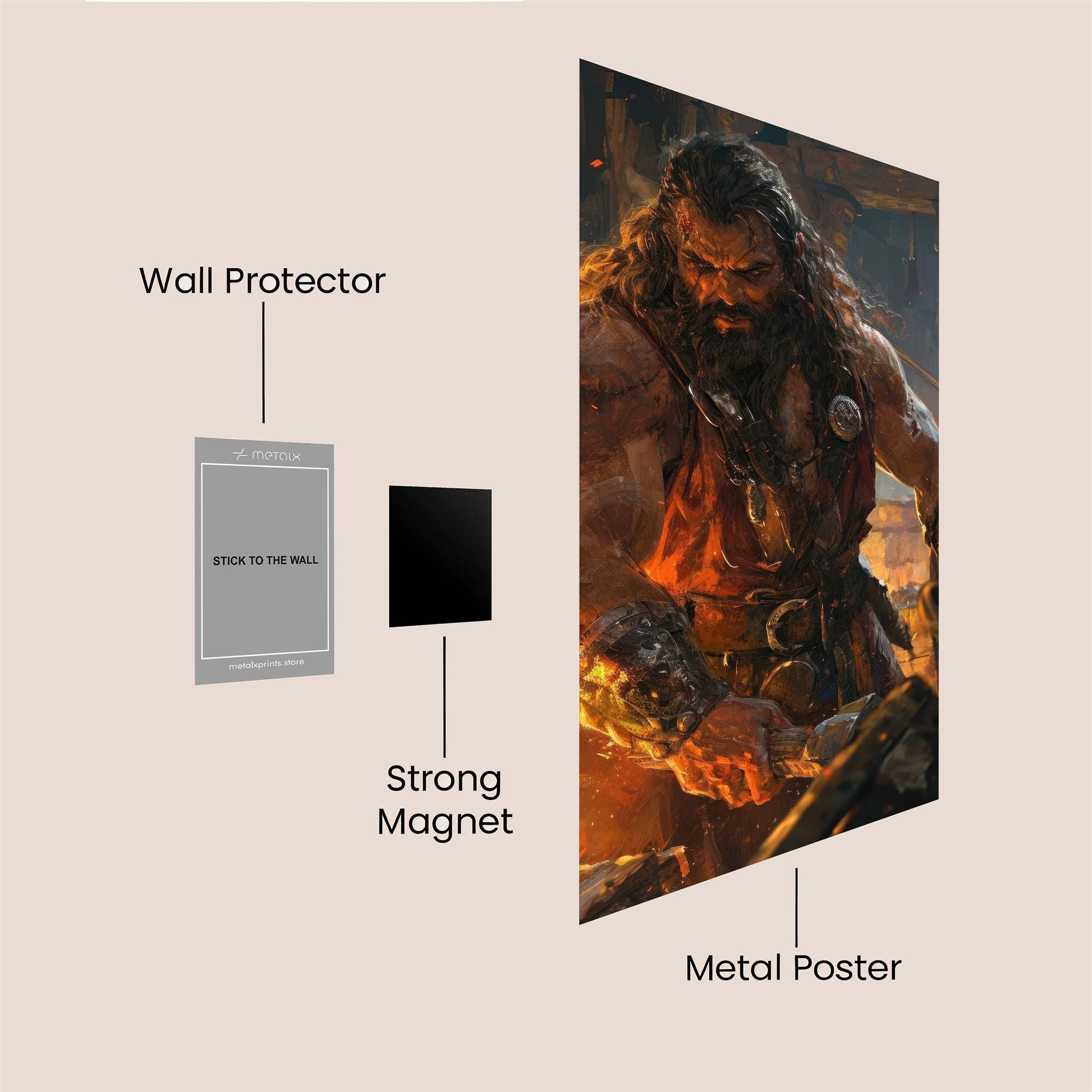 Blacksmith Blaze Safe Wall Magnetic / M