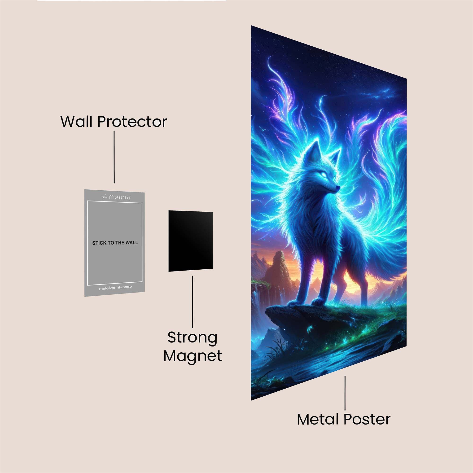 Luminous Fox Safe Wall Magnetic / M