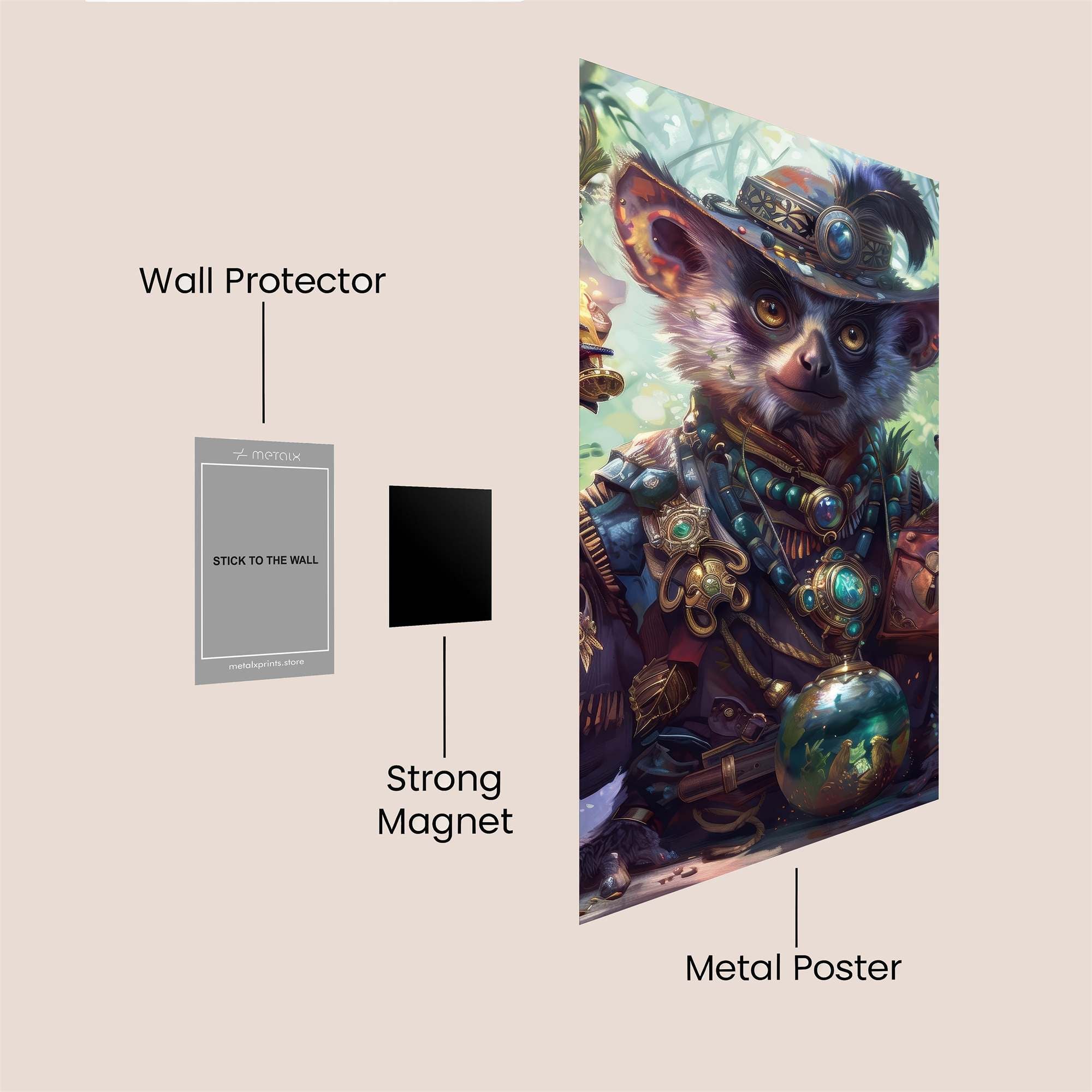 Sorcerer Lemur Safe Wall Magnetic / M