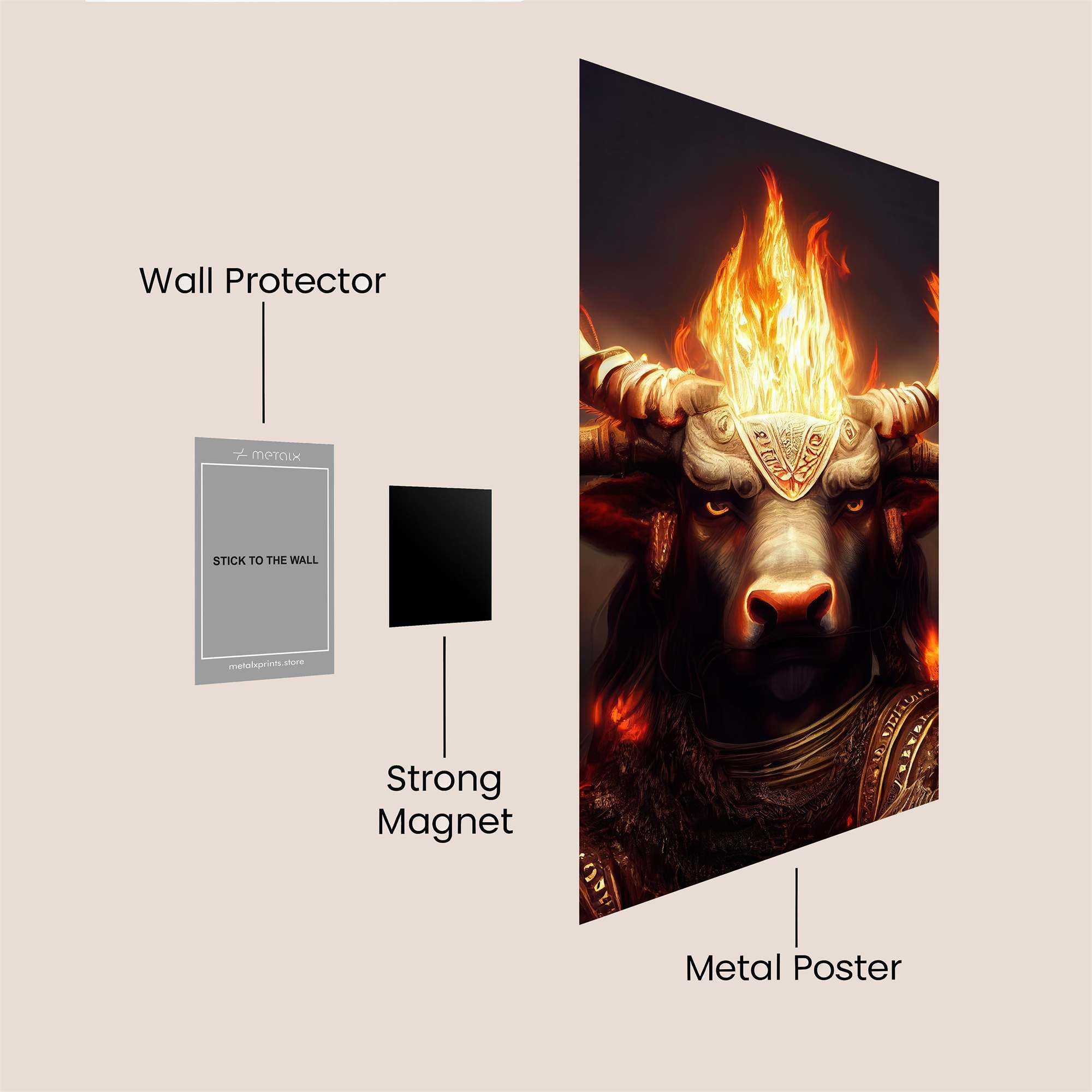 Nandi Fiery Safe Wall Magnetic / M