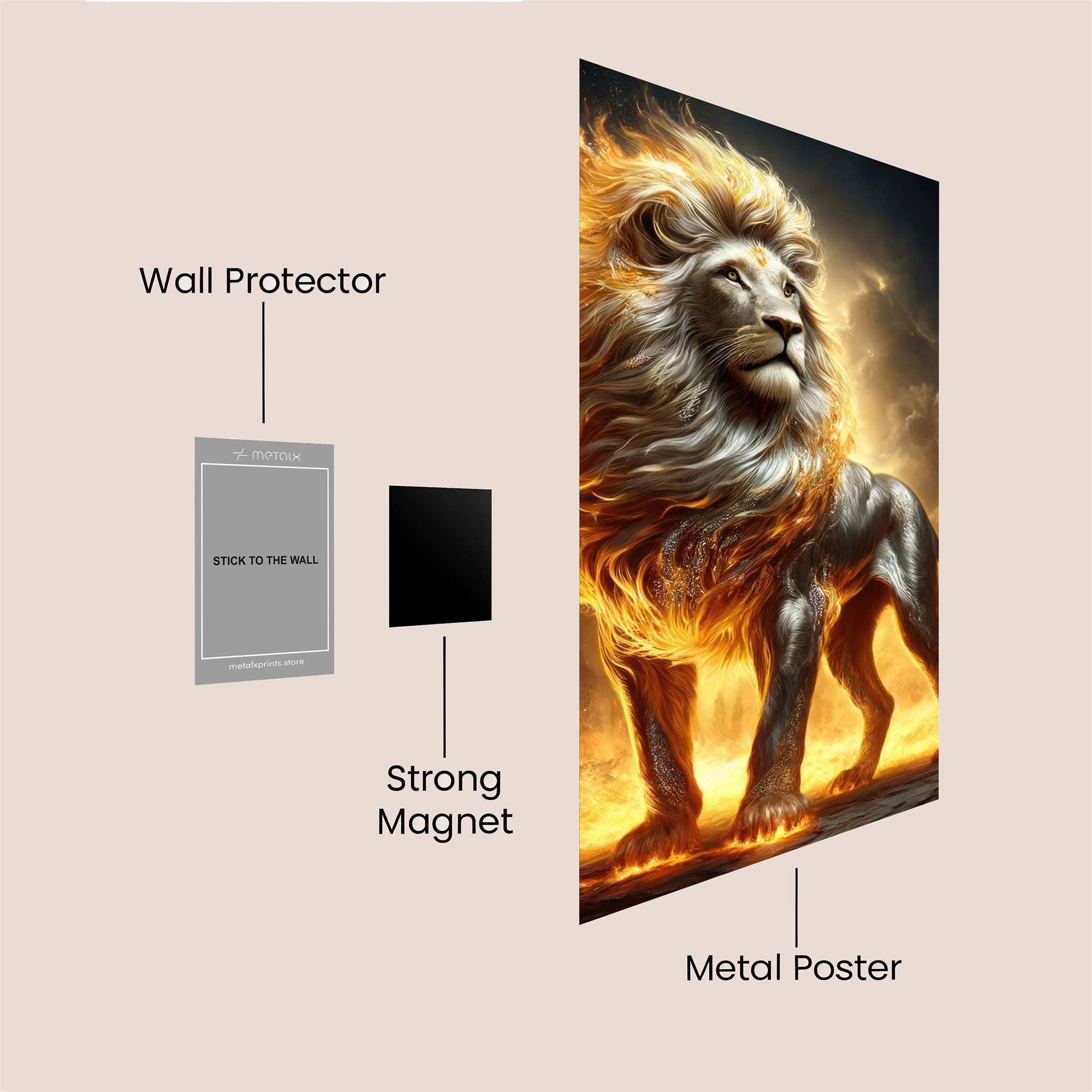 Lion Blaze Safe Wall Magnetic / M