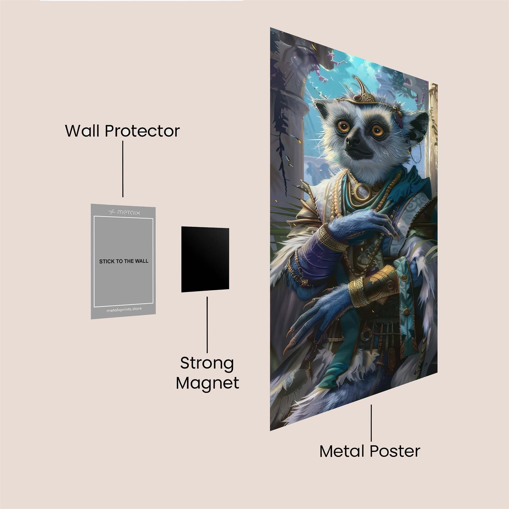 Lemur Monarch Safe Wall Magnetic / M