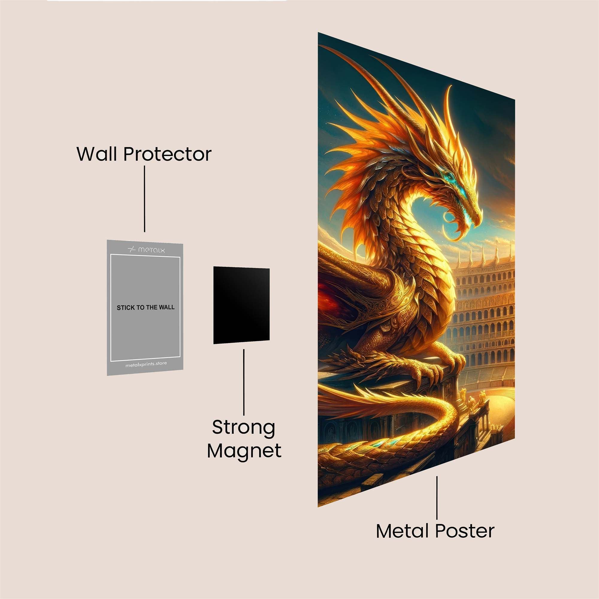 Golden Majesty Safe Wall Magnetic / M