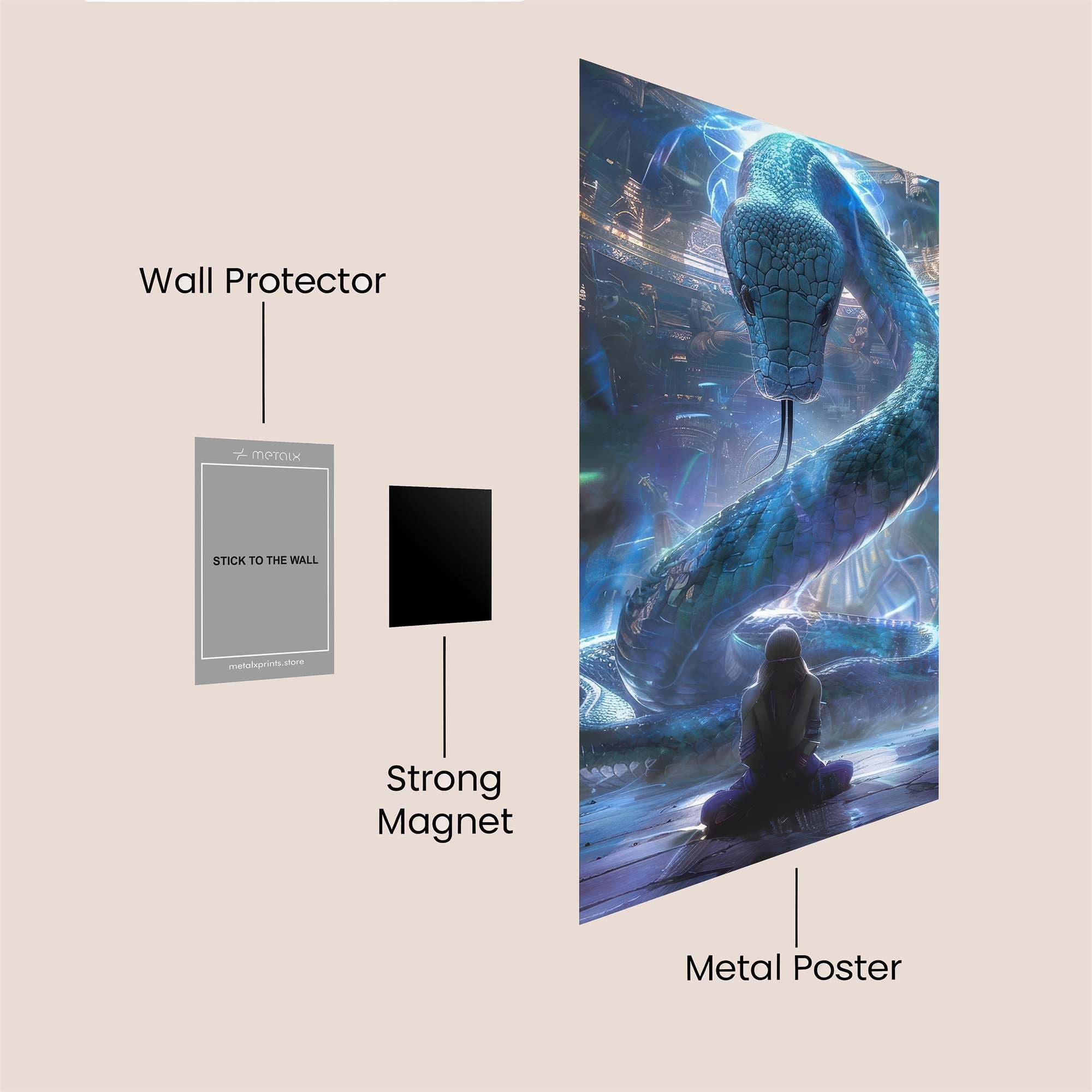 Serpentine Serenity Safe Wall Magnetic / M