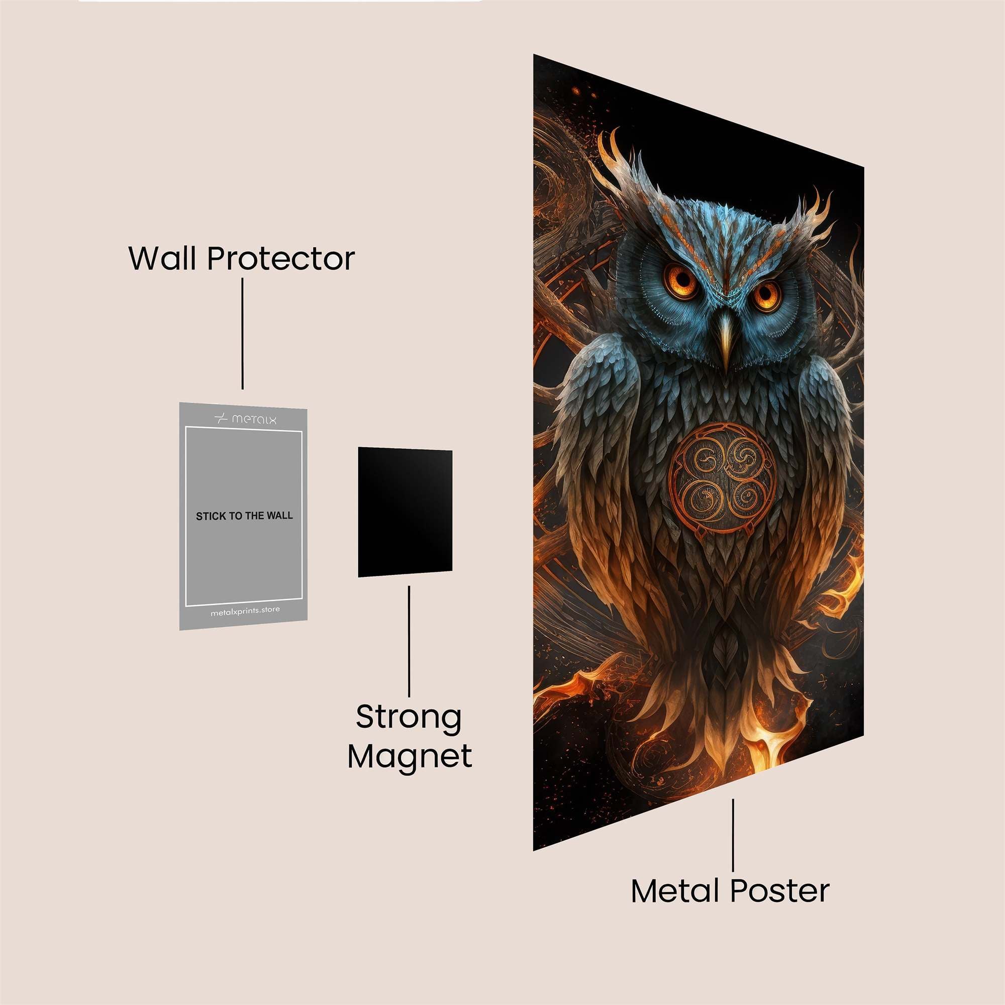 Owl Enigma Safe Wall Magnetic / M