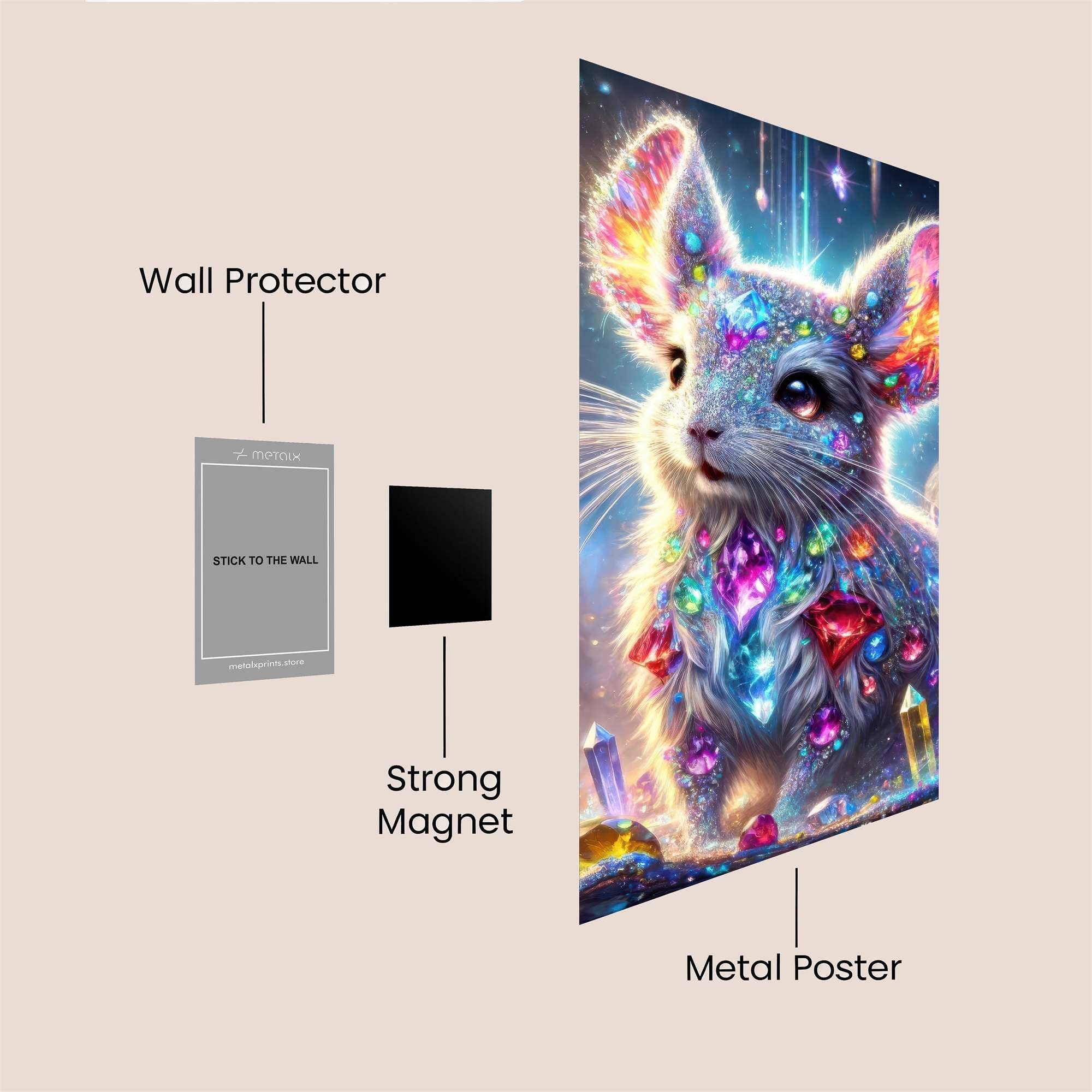 CrystalWhimsy Safe Wall Magnetic / M