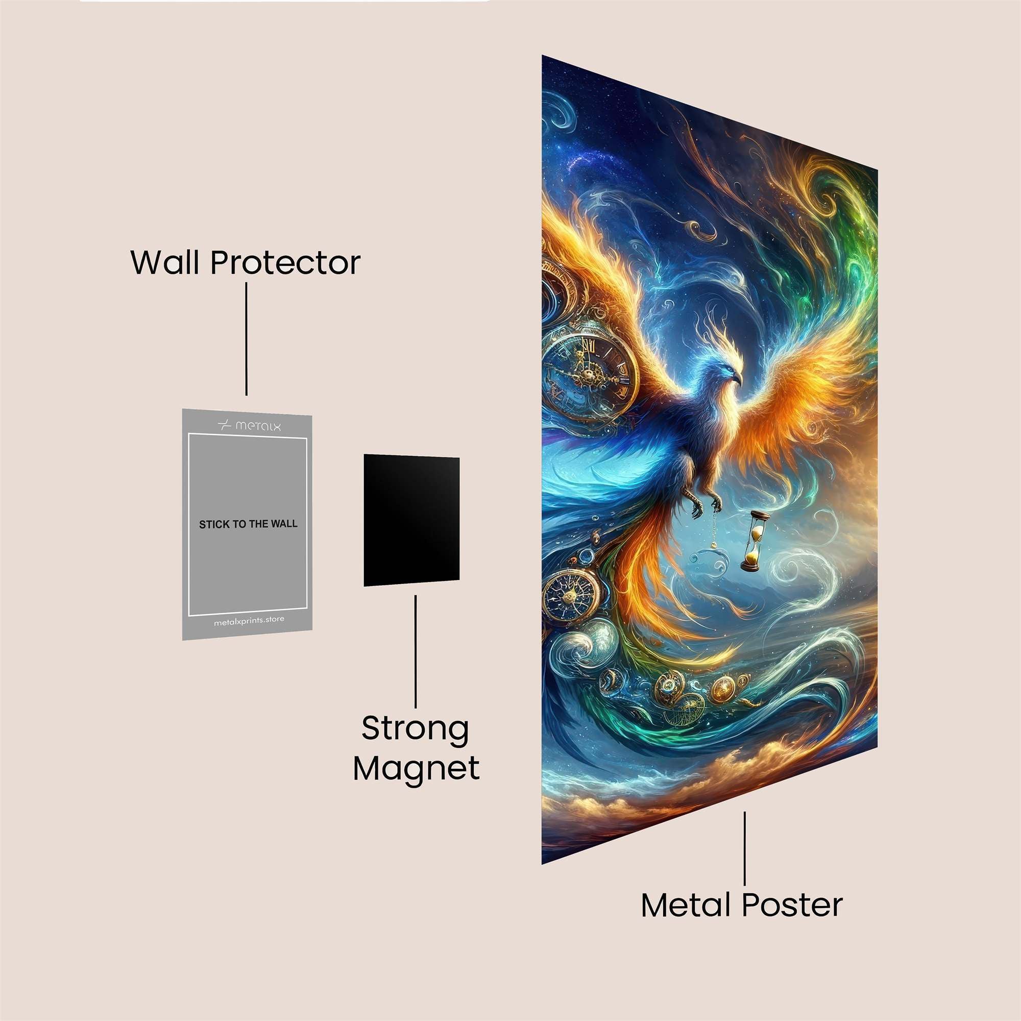 Phoenix Rebirth Safe Wall Magnetic / M