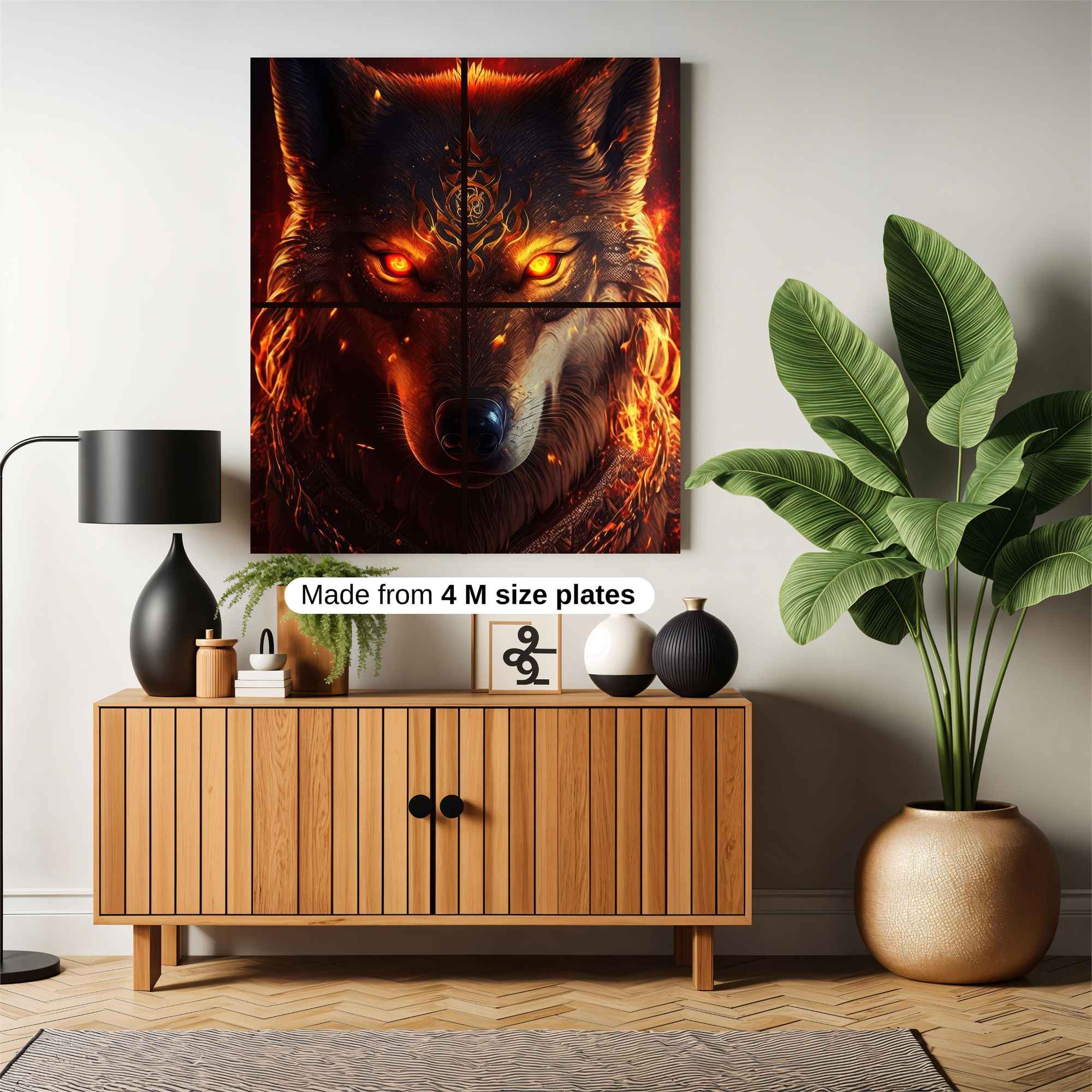 Wolf Inferno Safe Wall Magnetic / M