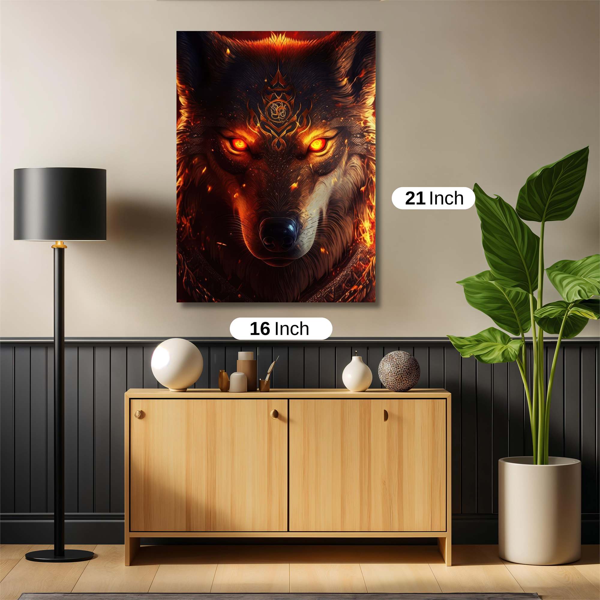 Wolf Inferno Safe Wall Magnetic / M