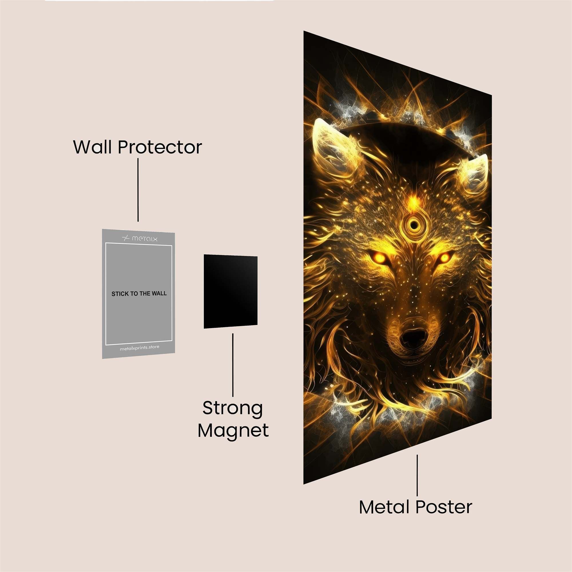 Wolf Enigma Safe Wall Magnetic / M