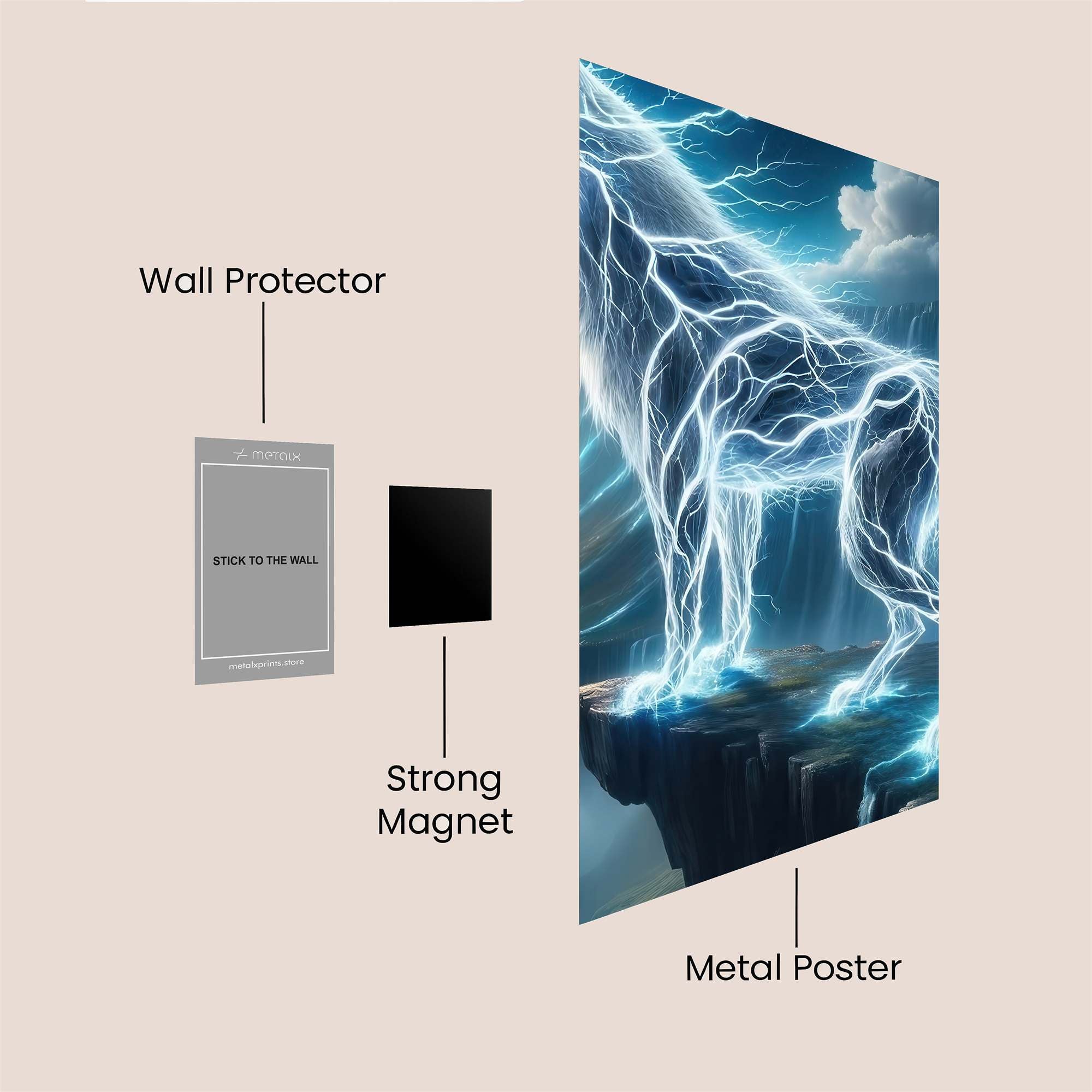 Thunder Wolf Safe Wall Magnetic / M