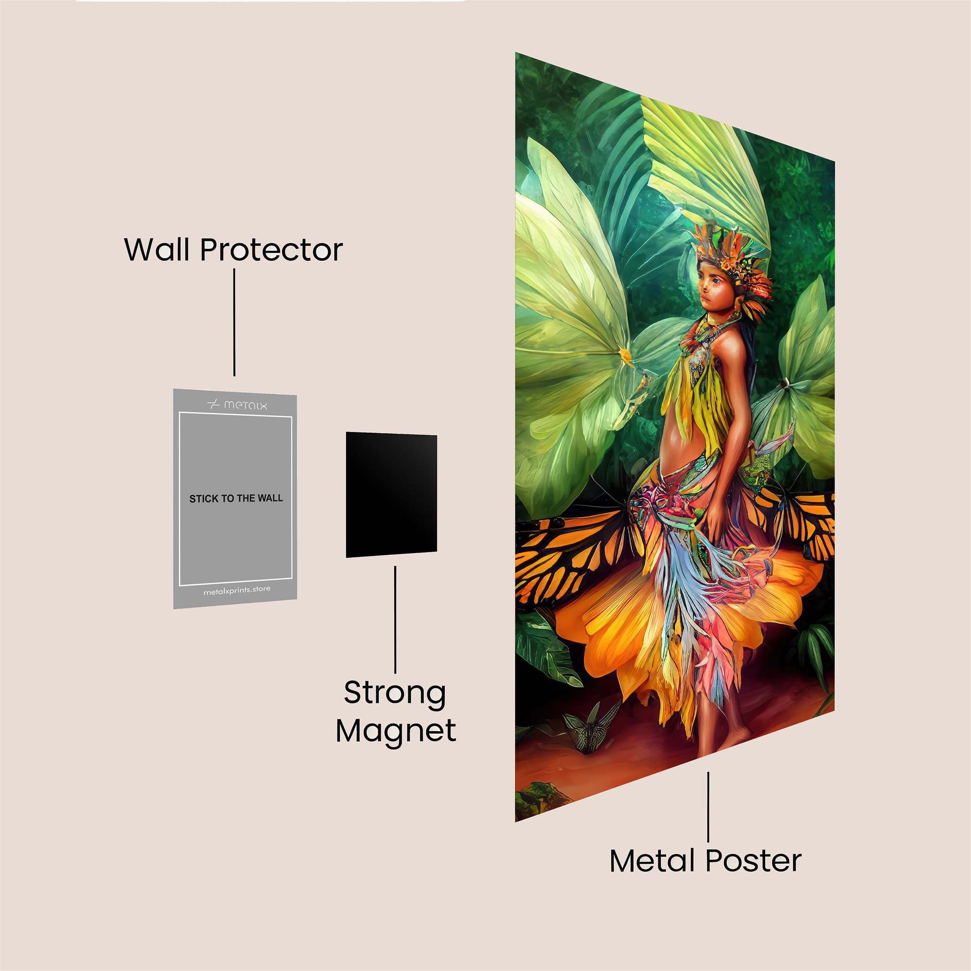 Butterfly Enchantment Safe Wall Magnetic / M