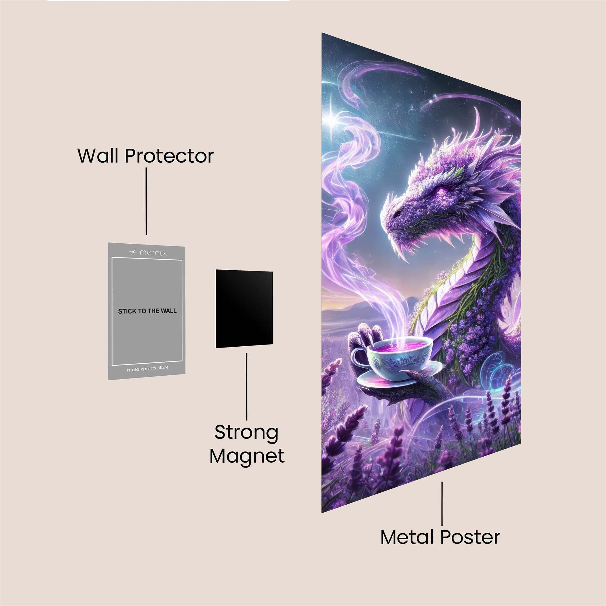 Lavender Serenity Safe Wall Magnetic / M