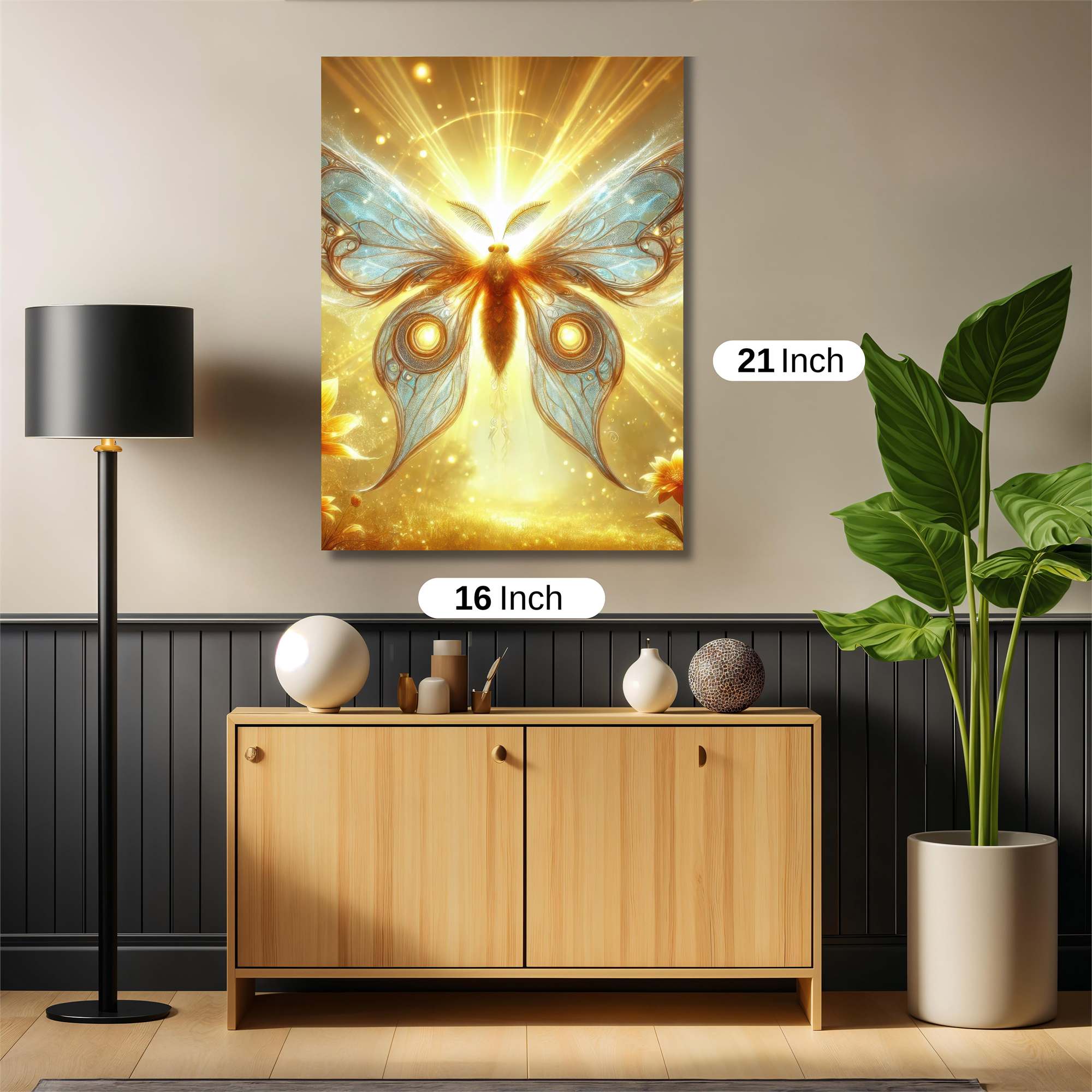 Luminous Butterfly Safe Wall Magnetic / M
