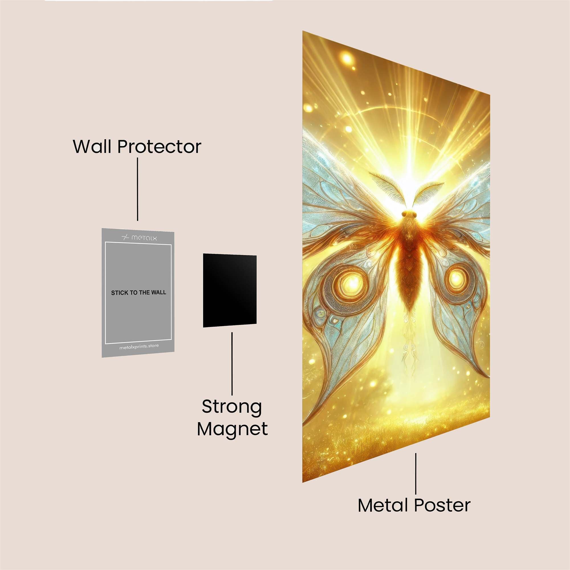 Luminous Butterfly Safe Wall Magnetic / M