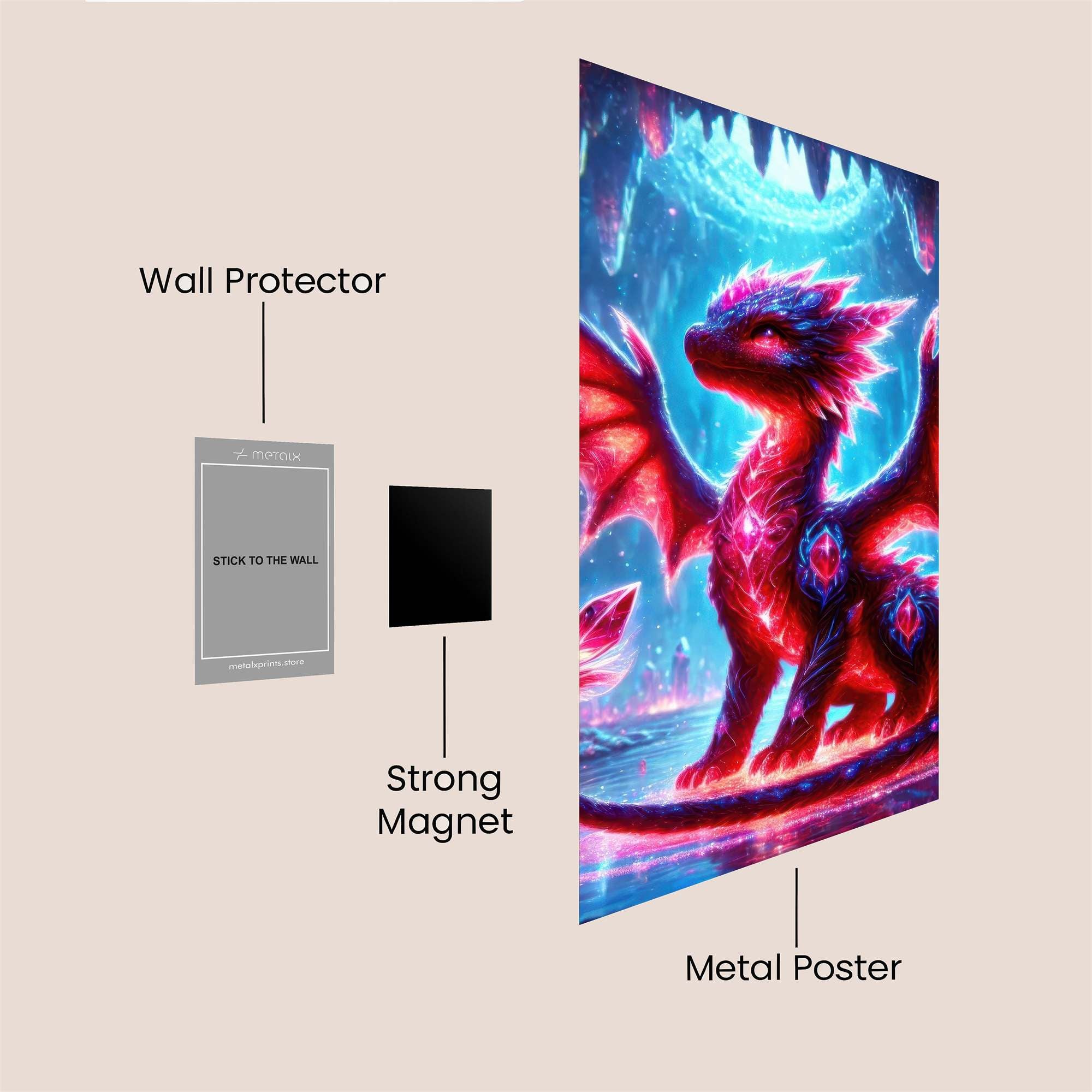Crystal Serenity Safe Wall Magnetic / M
