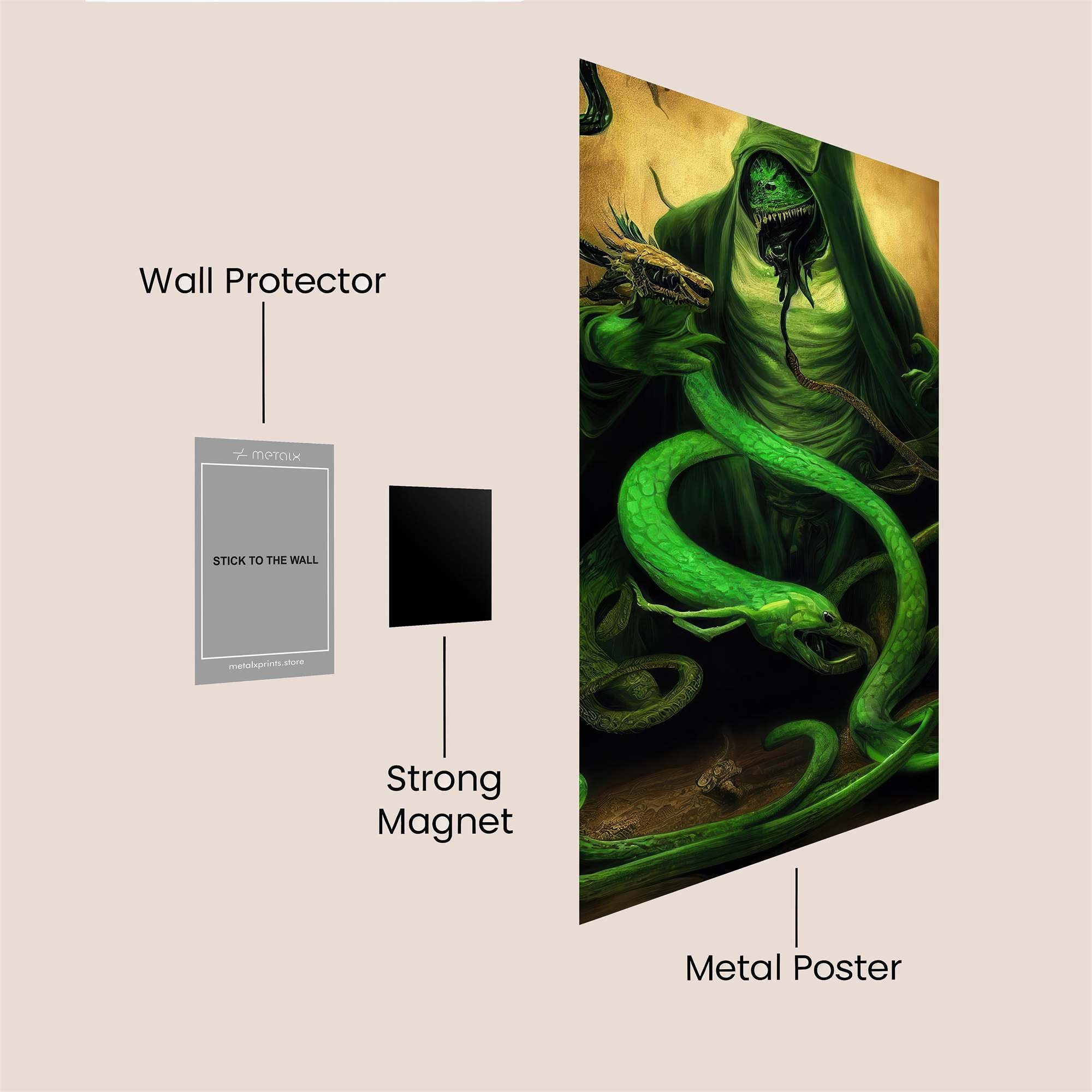 Serpentine Sorcerer Safe Wall Magnetic / M