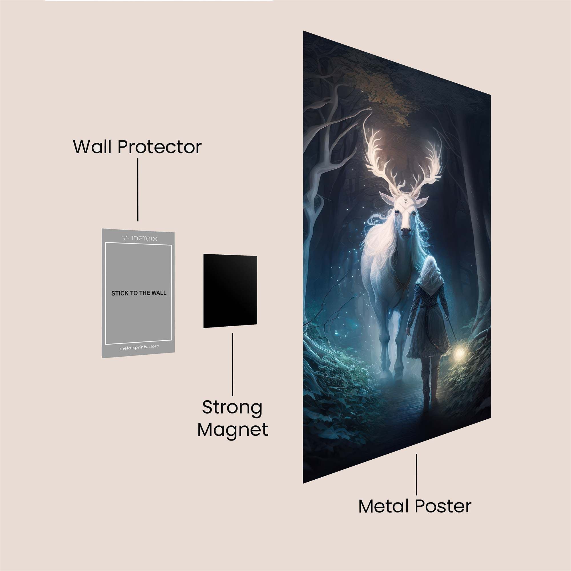 Stag Enchantment Safe Wall Magnetic / M