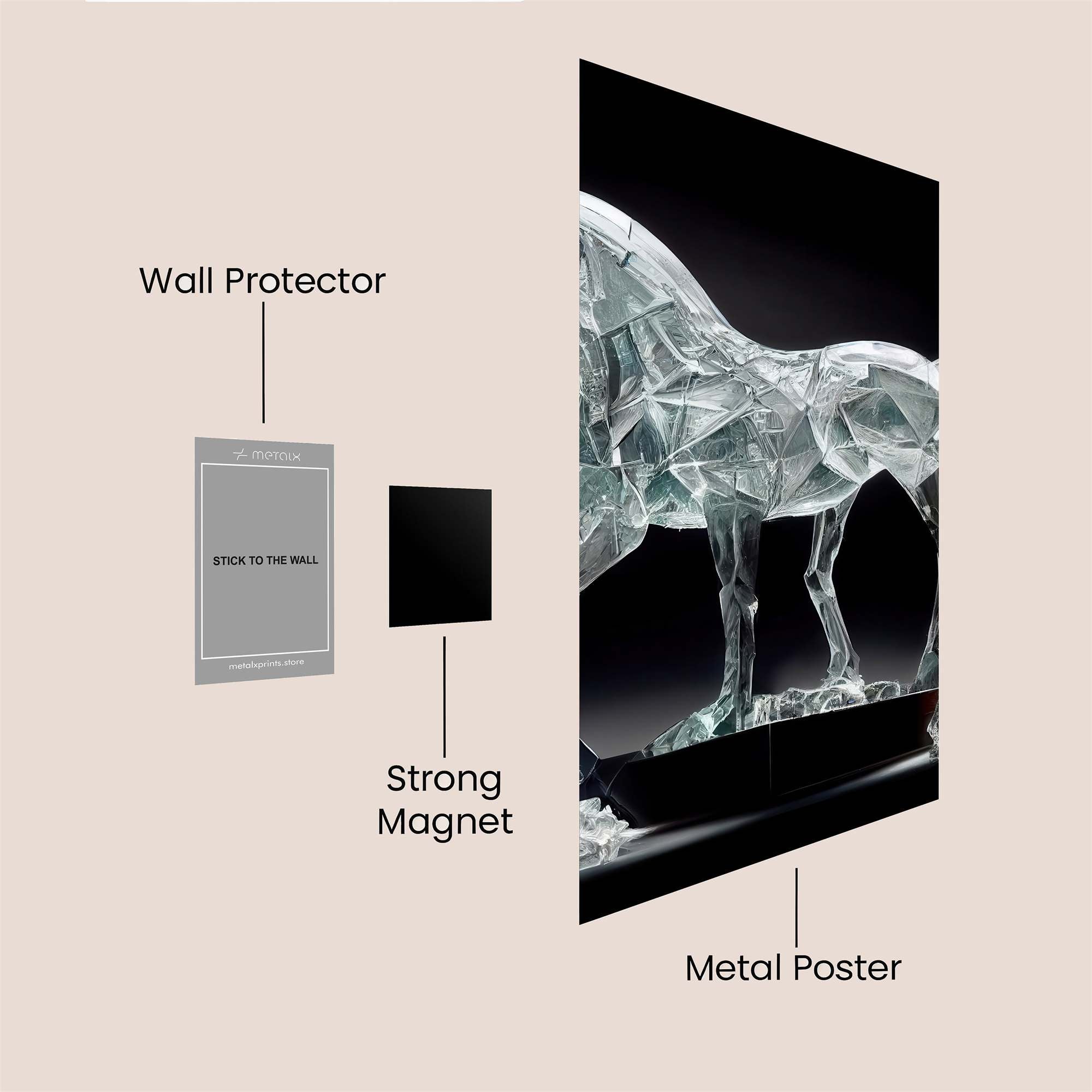 Crystal Serenity Safe Wall Magnetic / M