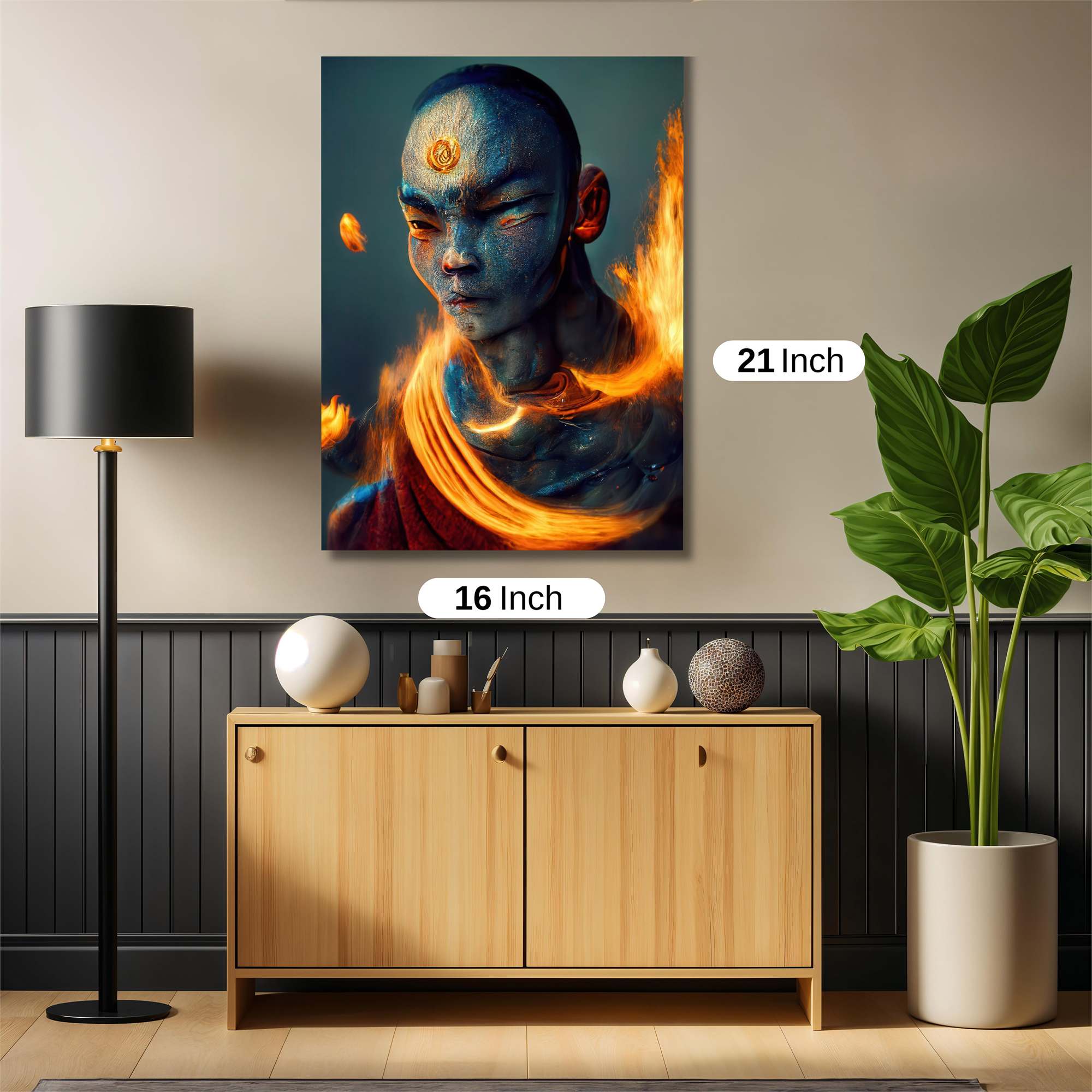 Fire Monk Safe Wall Magnetic / M