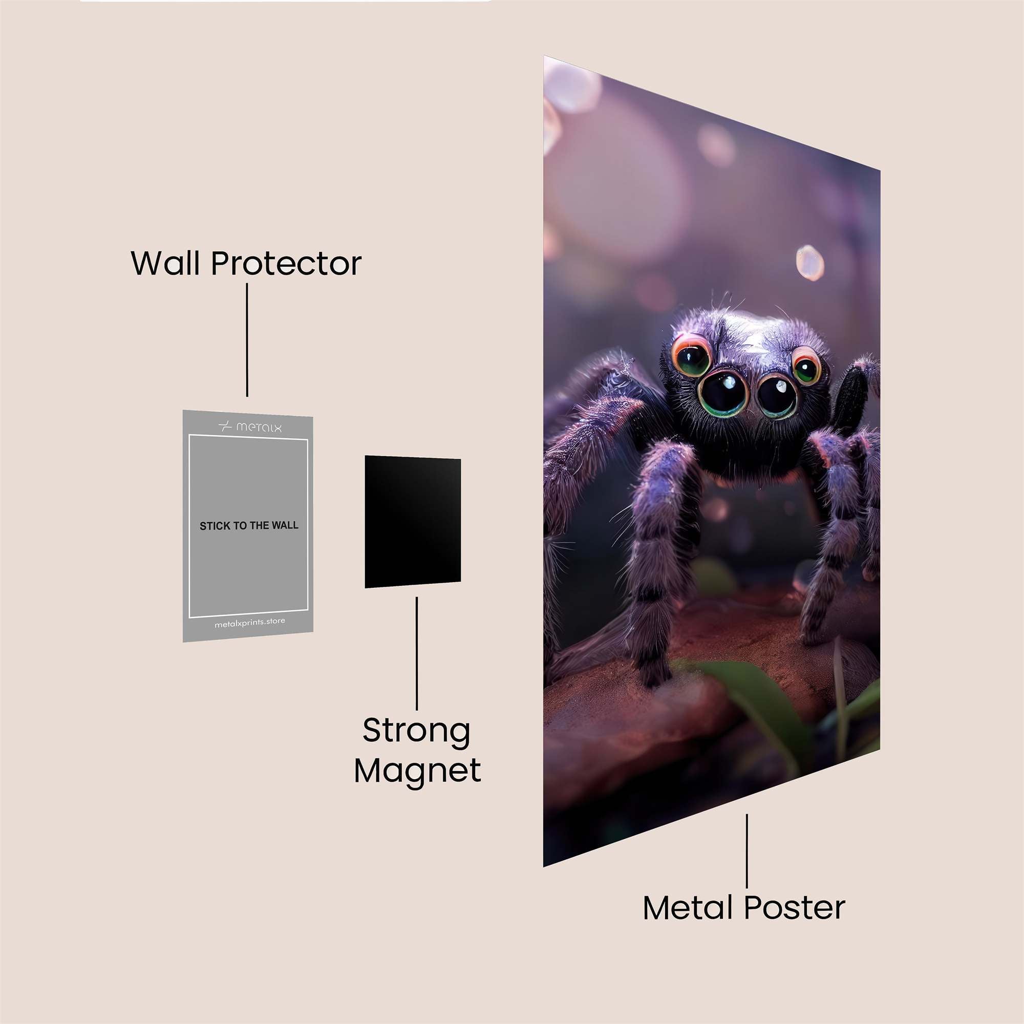 Spider Whimsy Safe Wall Magnetic / M