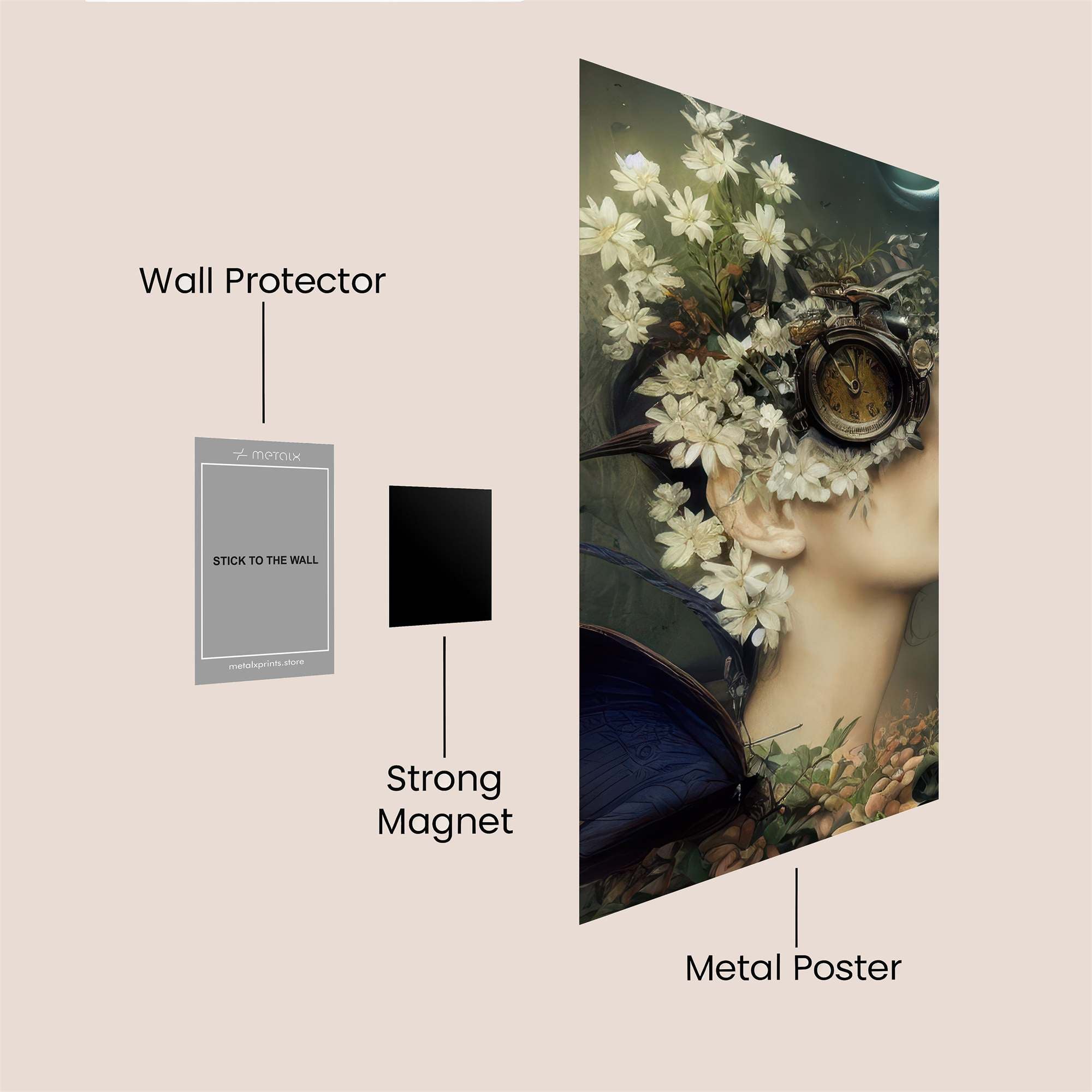 Time Blossom Safe Wall Magnetic / M