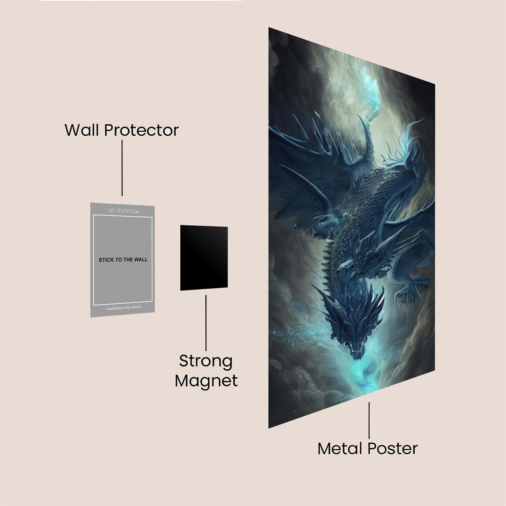 Dragon Ascent Safe Wall Magnetic / M