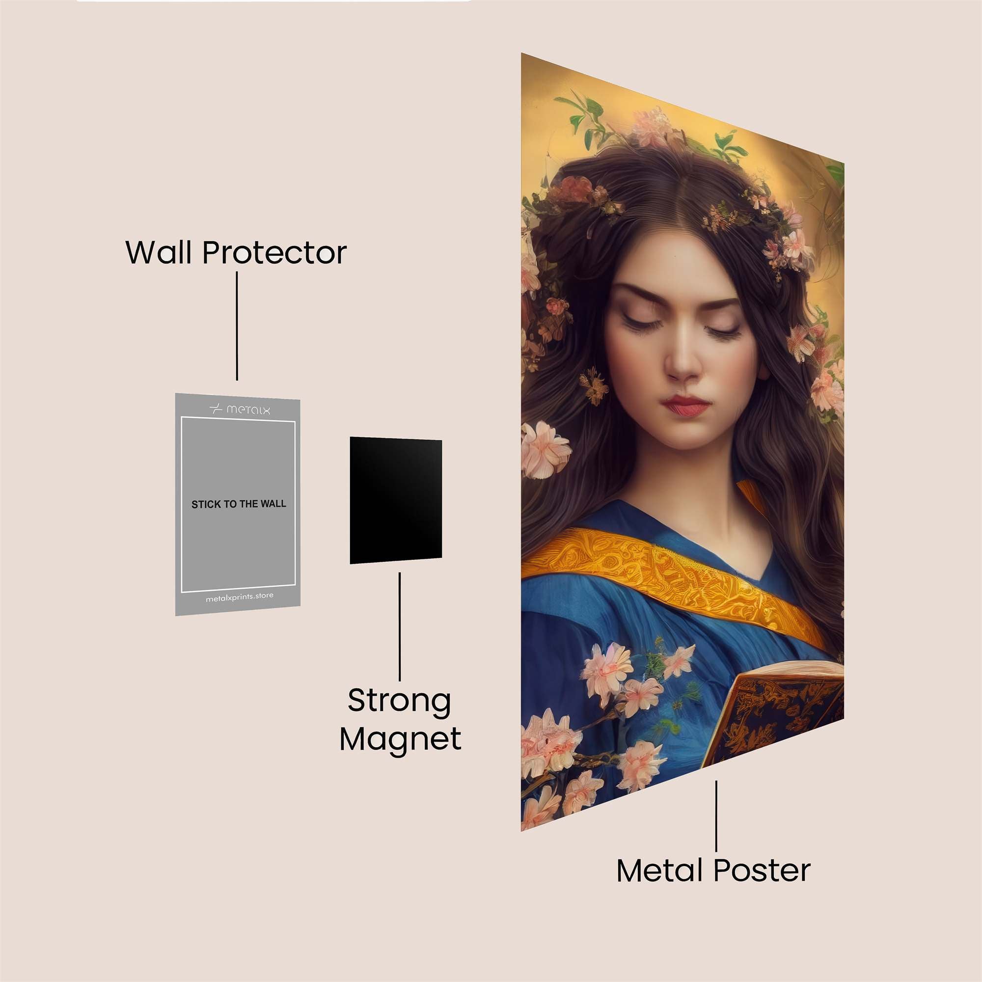 Floral Serenity Safe Wall Magnetic / M